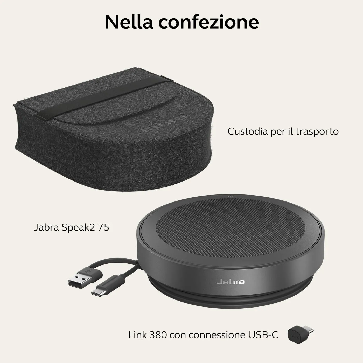 Jabra Speak2 75 Bluetooth Speaker, Ottimizzato per Microsoft Teams, Grigio Scuro - immagine 10
