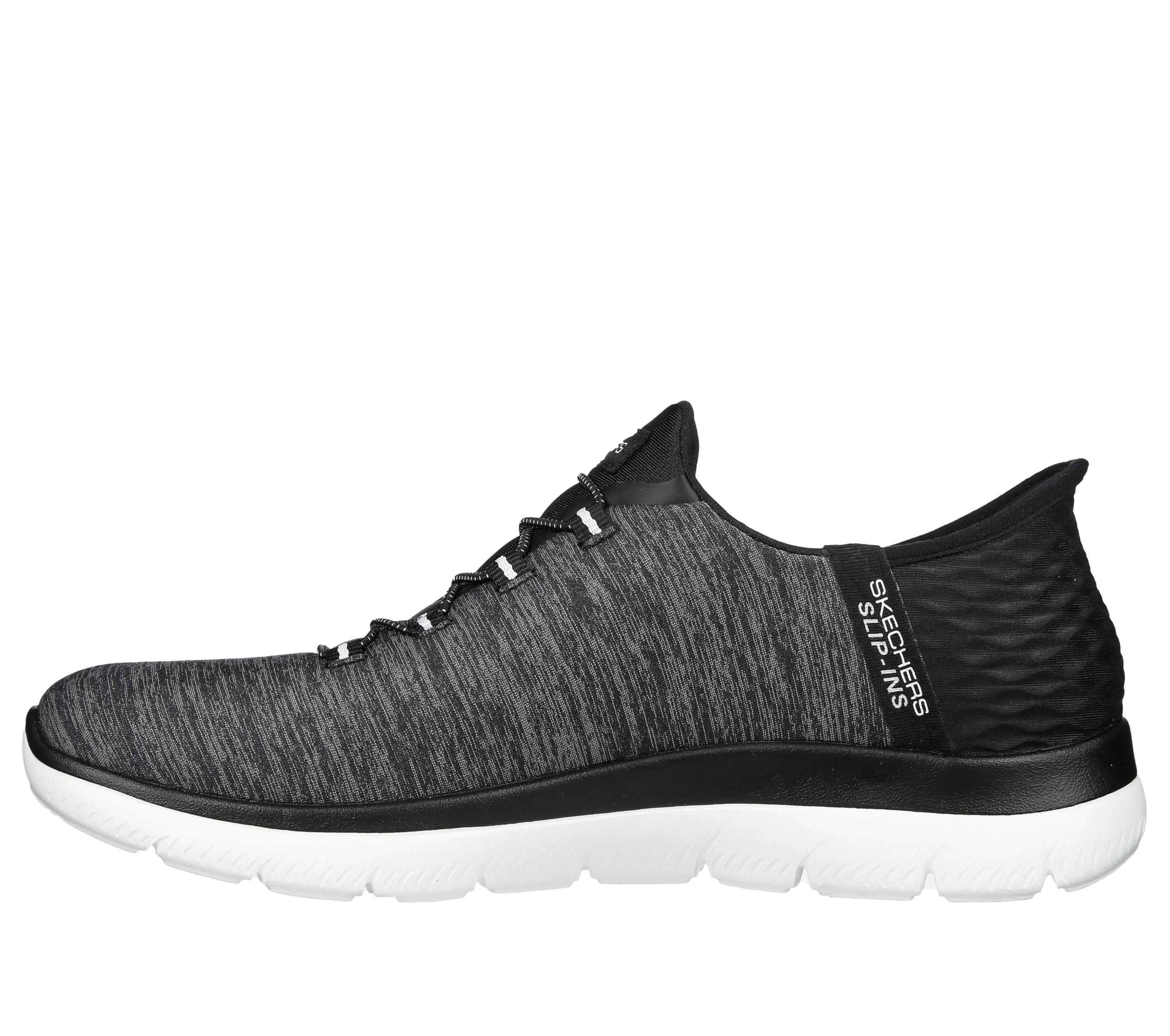 Skechers Donna Summits Dazzling Haze Slip-in Allenatrice, Black Mesh/White Trim, 42 EU Large - immagine 8