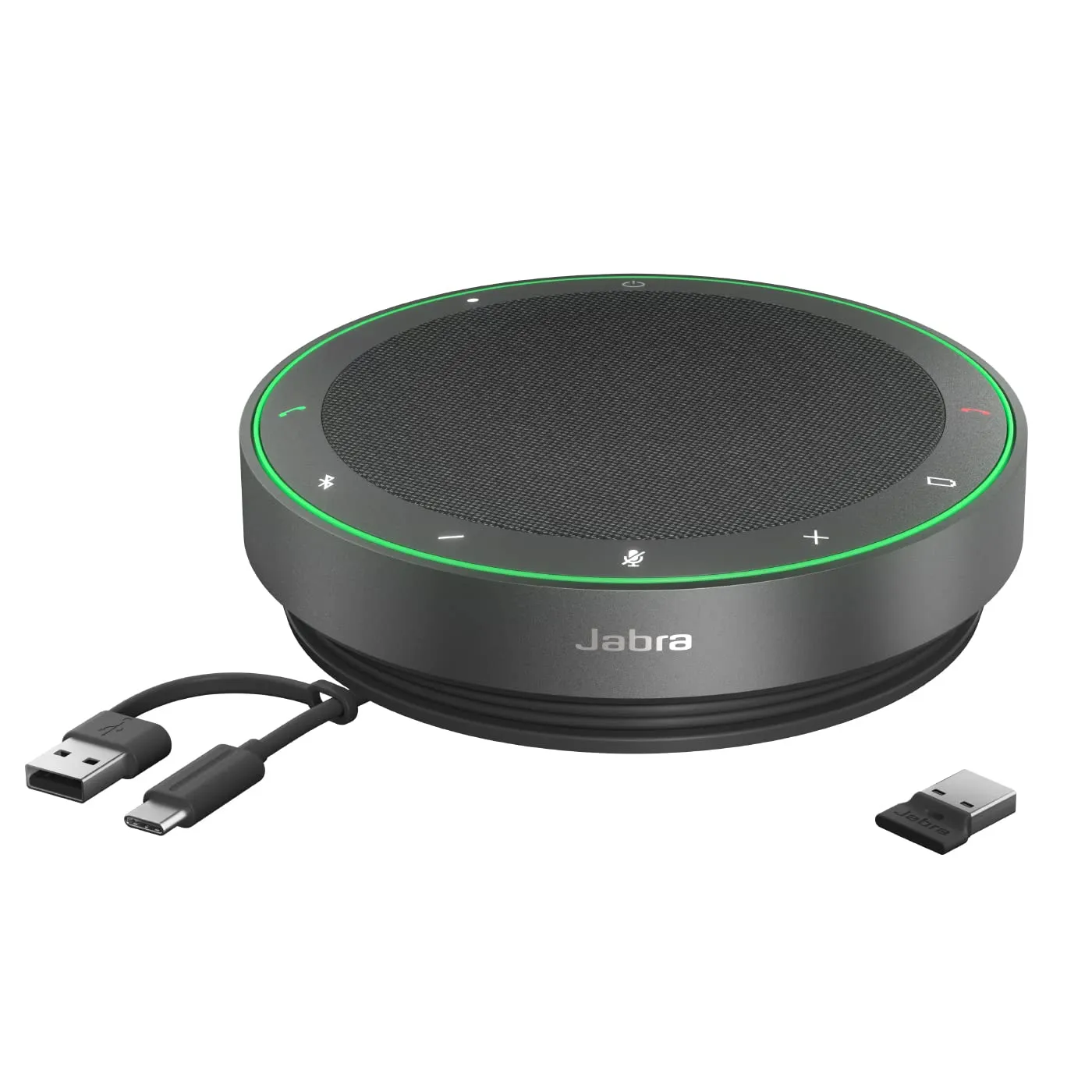 Jabra Speak2 75 Vivavoce Bluetooth, 4 Microfoni a Cancellazione di Rumore, Altoparlanti 65 mm, USB-A, Google Meet, Grigio Scuro - immagine 1
