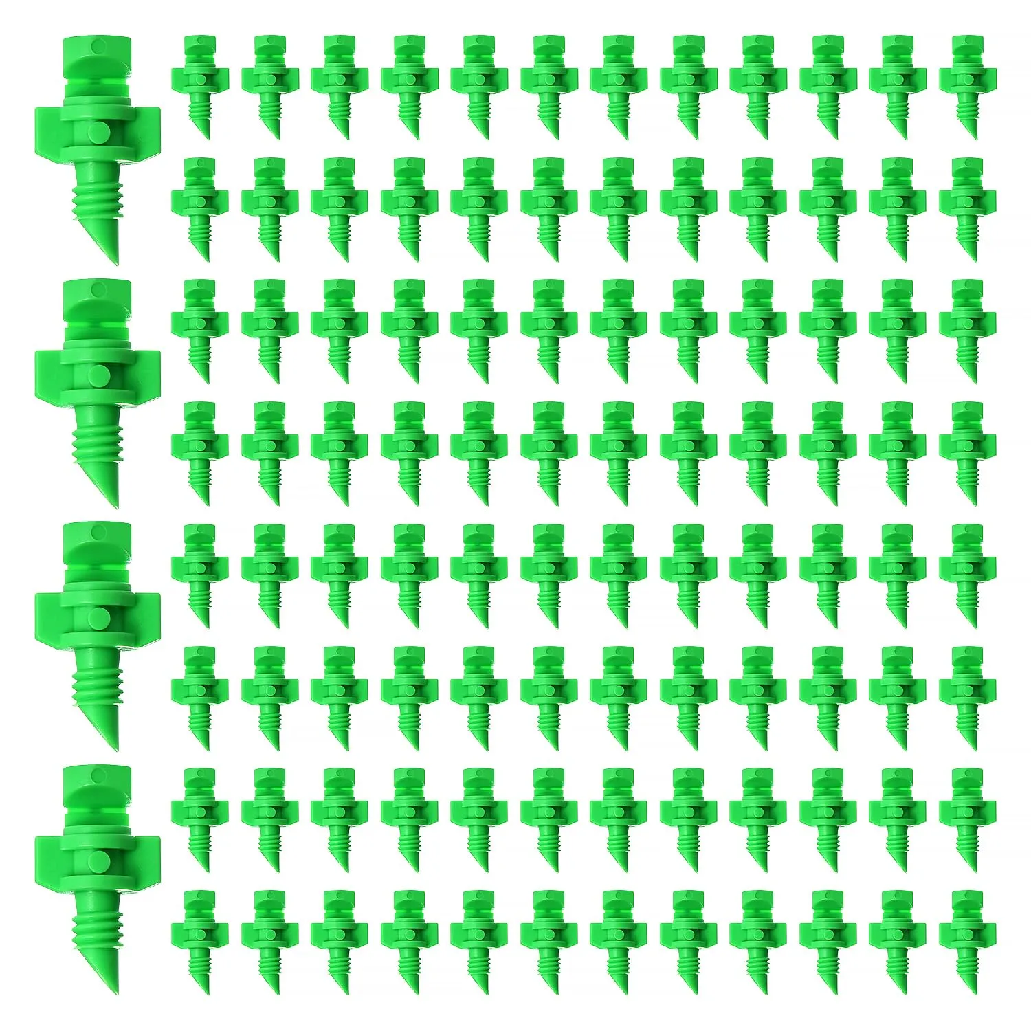 VooGenzek Mini Ugelli Micro Spruzzatori 180 Gradi, Set da 100 Pezzi per Sistema di Irrigazione Giardino - immagine 1