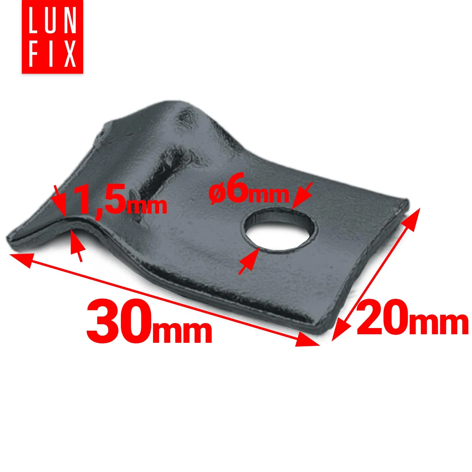 Lun Fix Morsetti per Recinzione 30x20 mm, Kit 100 Pezzi, Grafite - immagine 2