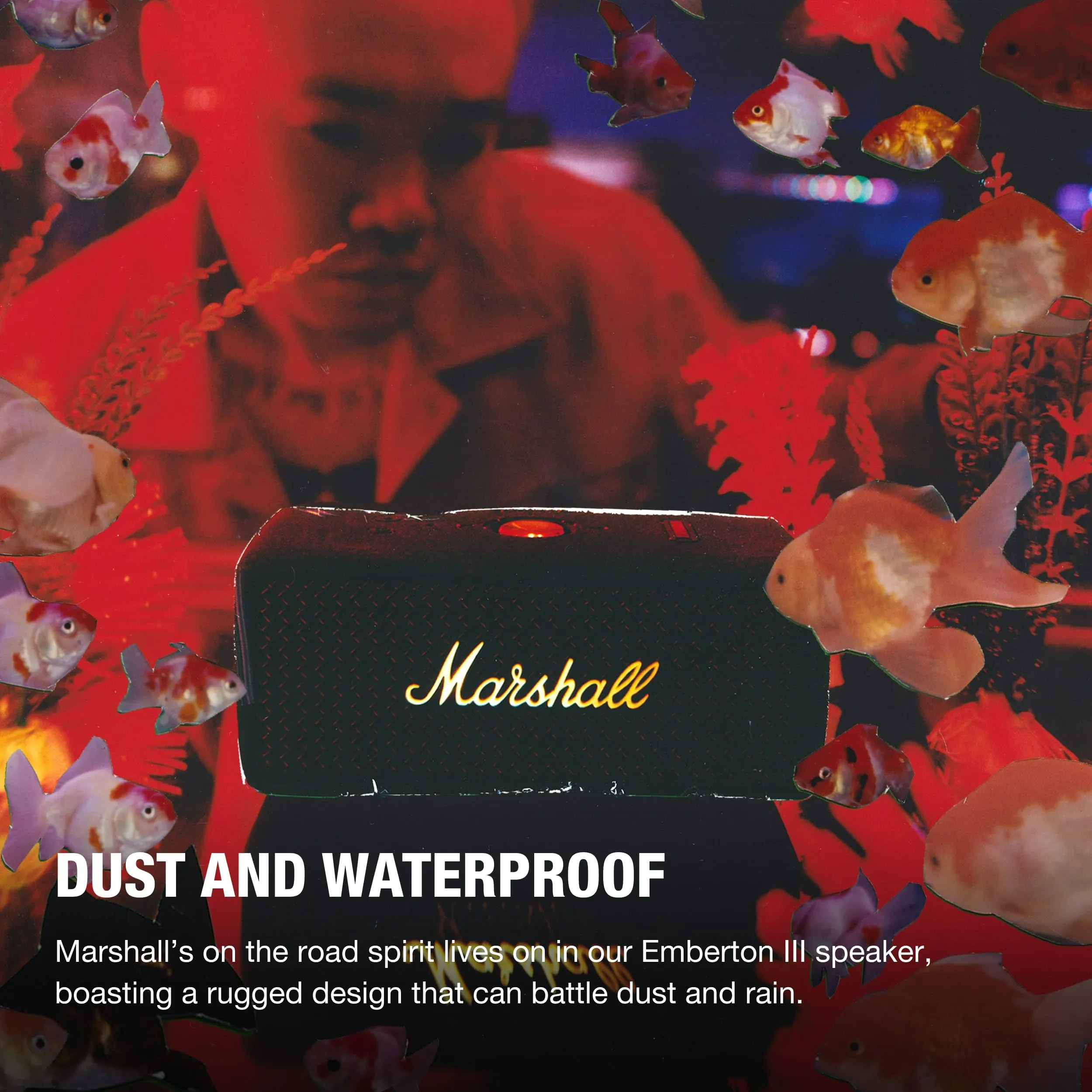 Marshall Emberton III Altoparlanti Bluetooth portatili Wireless IP67 Nero e Ottone - immagine 5