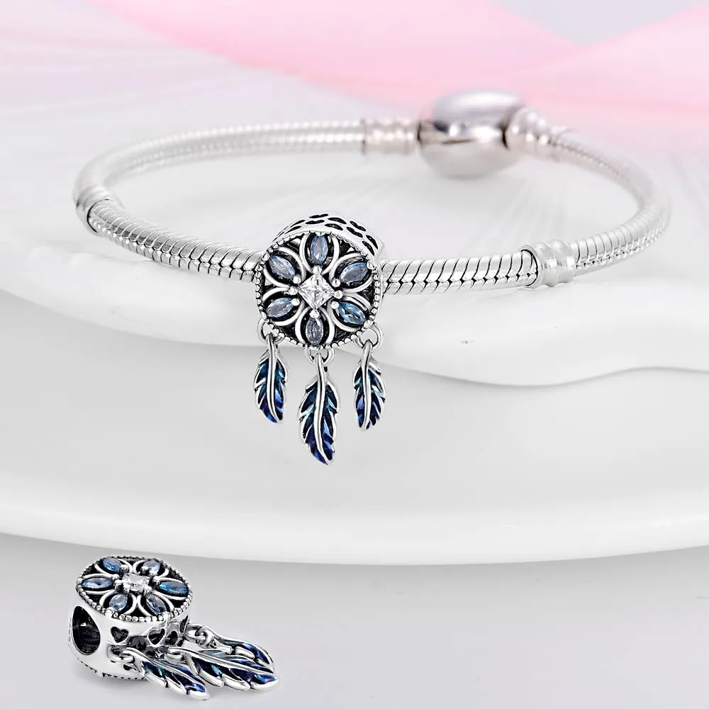 TINSLO Bead Charm Ciondolo Argento Sterling 925 con Cubic Zirconia per Braccialetti e Collane Europee - immagine 3