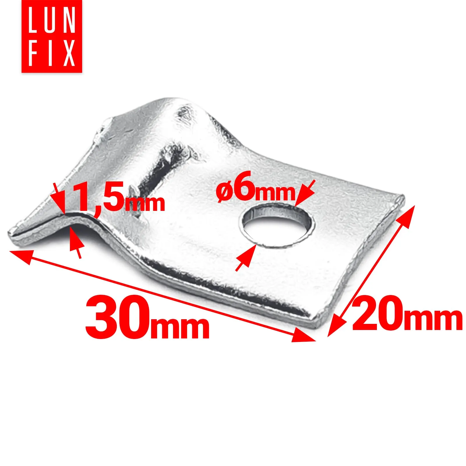 Lun Fix Morsetti per Recinzione 30x20 mm, Kit 10 Pezzi, Zincato - immagine 2