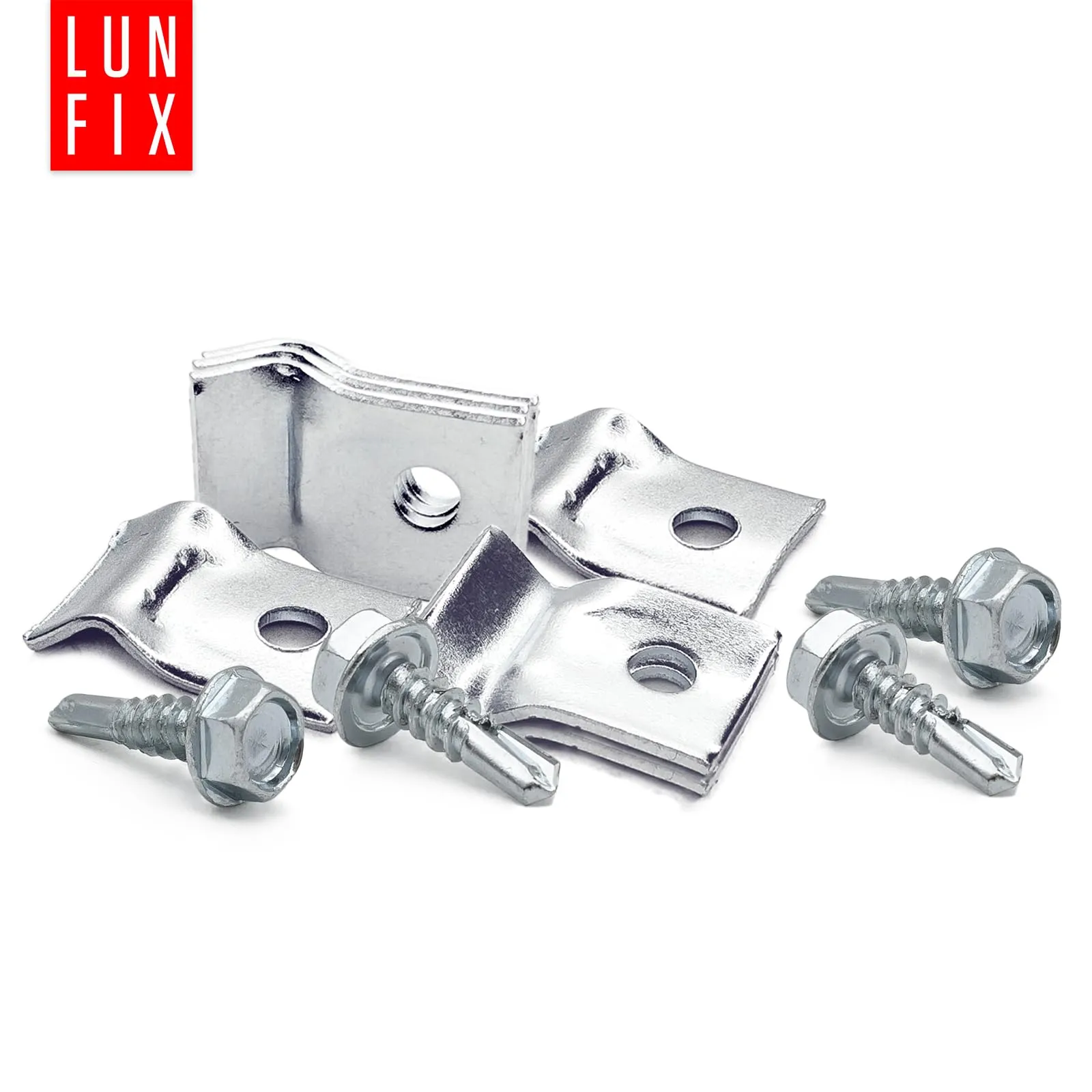 Lun Fix Morsetti per Recinzione 30x20 mm, Kit 10 Pezzi, Zincato - immagine 4