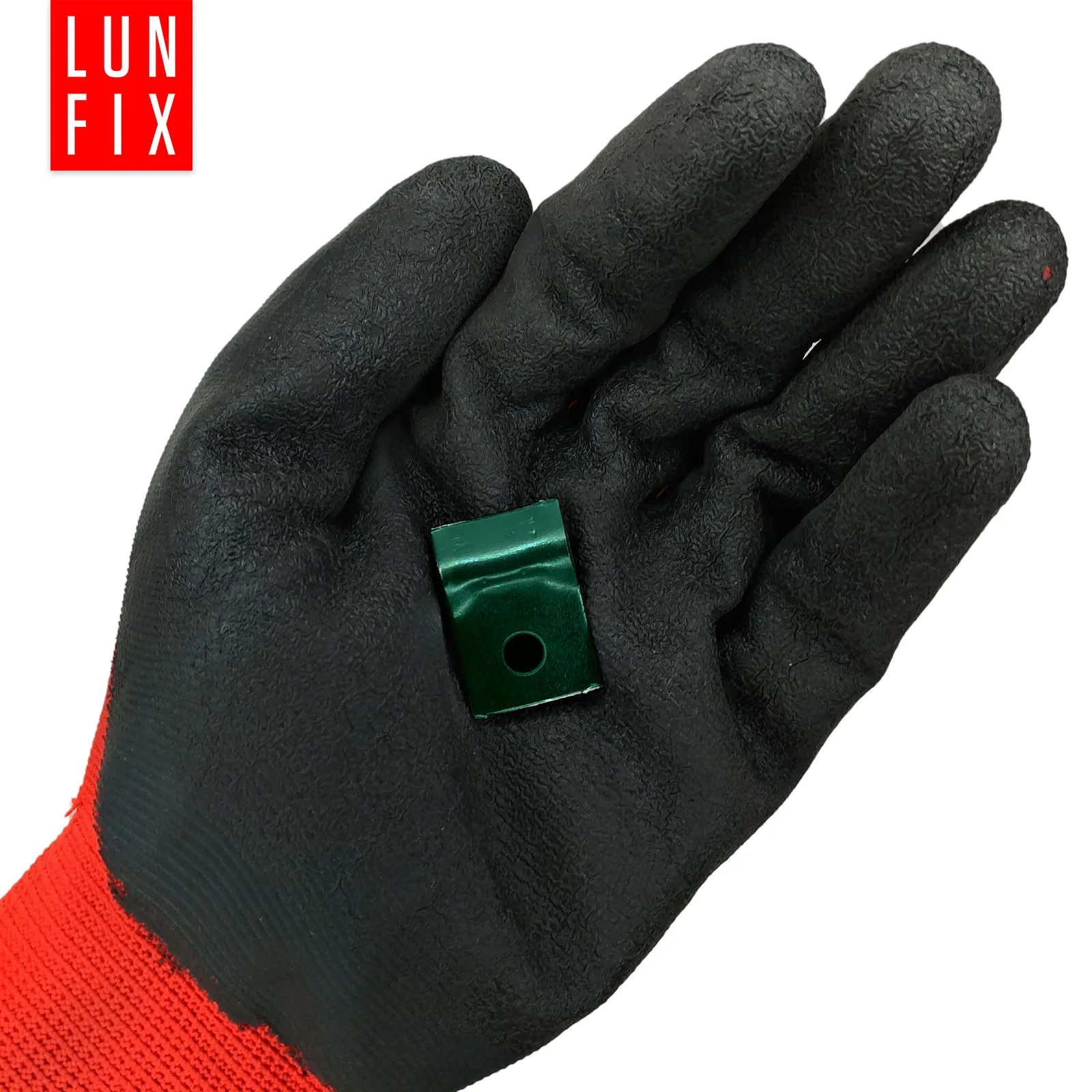 Lun Fix Morsetti per recinzione 30x20 mm, 100 pezzi, verde - immagine 6