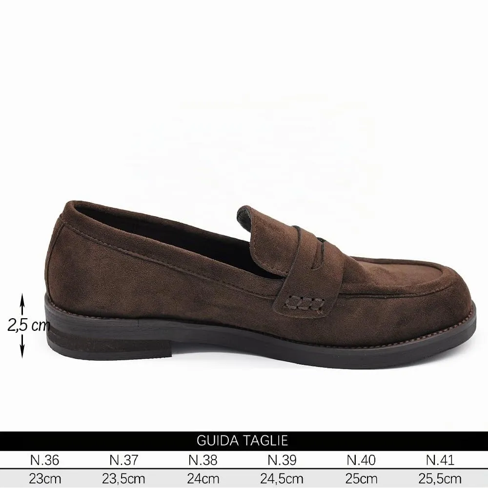 IF Mocassini Donna in Camoscio GA062 Marrone N.39 - immagine 4
