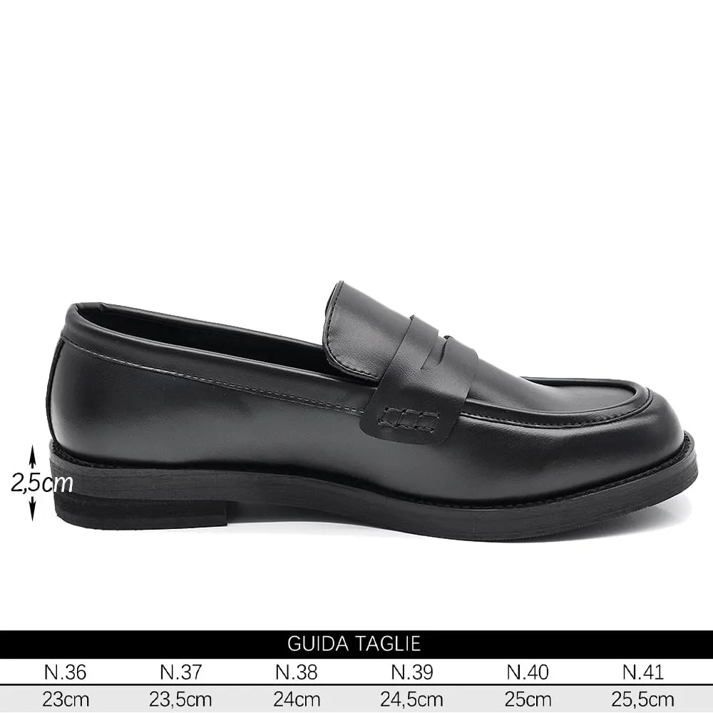 IF Mocassini Donna Eleganti Loafers Slip On GA063 Nero 39 - immagine 3