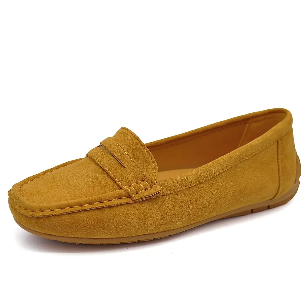 IF Mocassini Donna in Camoscio Sintetico FT245 Giallo N.39 - immagine 1