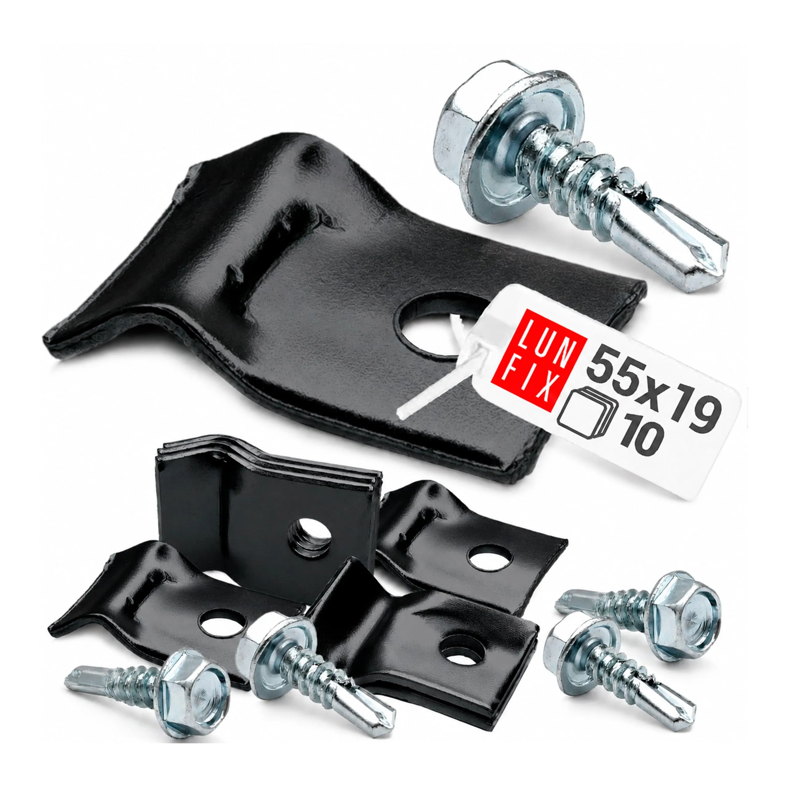 Lun Fix Morsetto di fissaggio per recinzione e filo di tensione, 30 x 20 mm, 10 pezzi - immagine 1