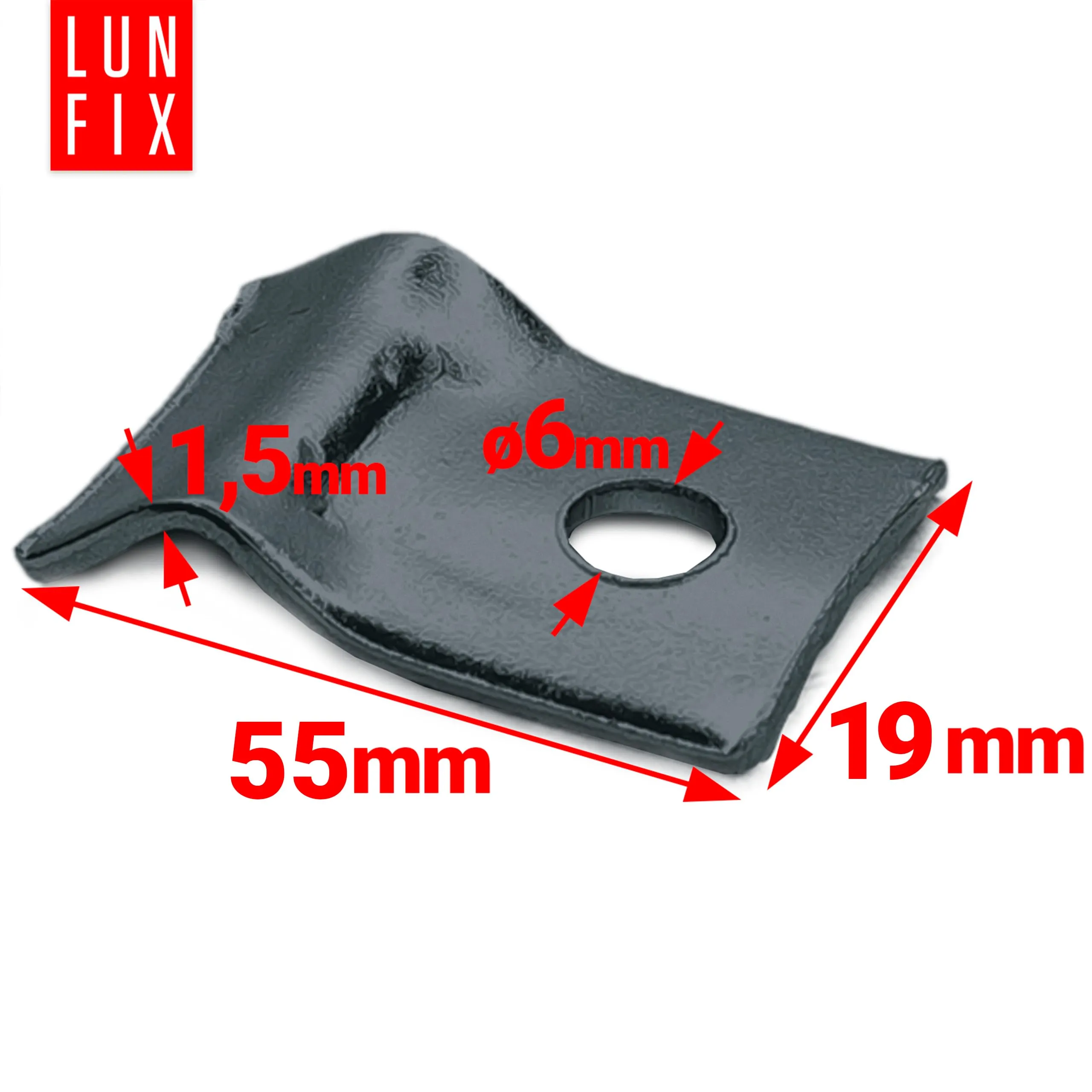 Lun Fix Morsetto di fissaggio per recinzione e filo di tensione, 30 x 20 mm, 10 pezzi - immagine 2
