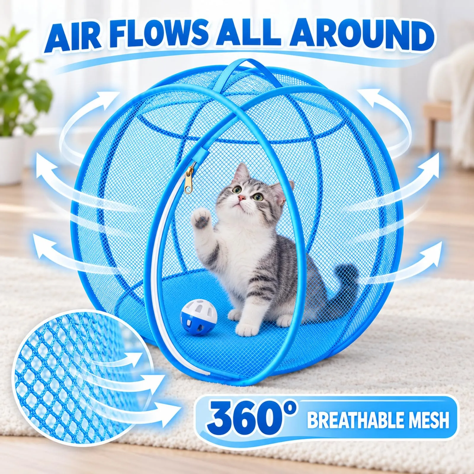 Generic Rolling Cat and Hamster Outdoor Pop-Up Ball - immagine 3