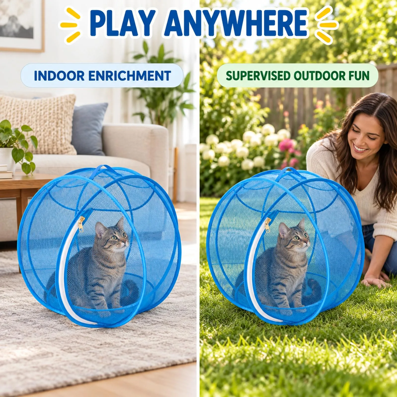 Generic Rolling Cat and Hamster Outdoor Pop-Up Ball - immagine 5