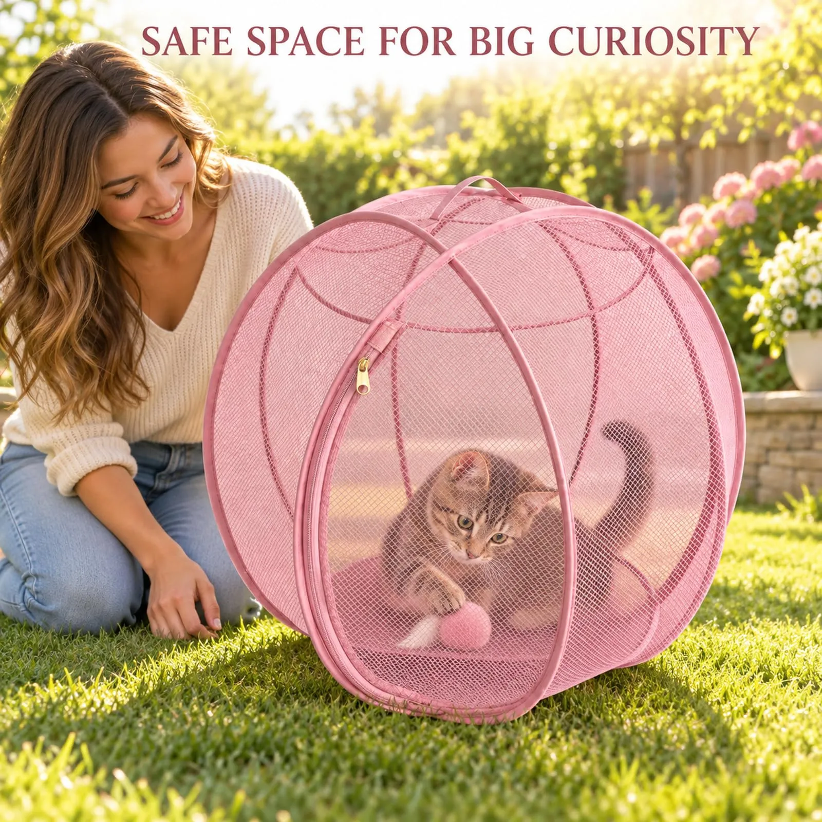 Generic Rolling Cat and Hamster Outdoor Pop-Up Ball - immagine 2