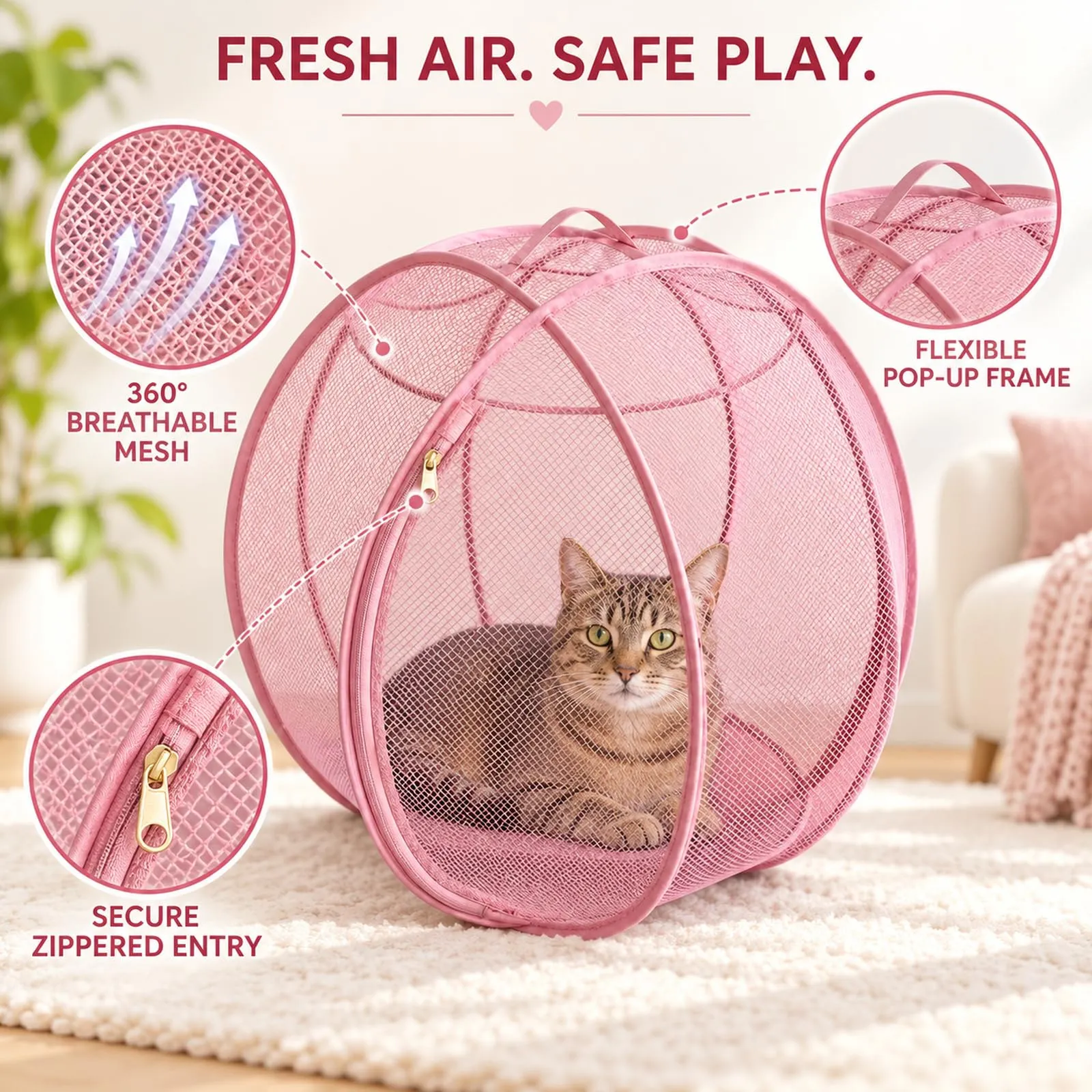 Generic Rolling Cat and Hamster Outdoor Pop-Up Ball - immagine 3