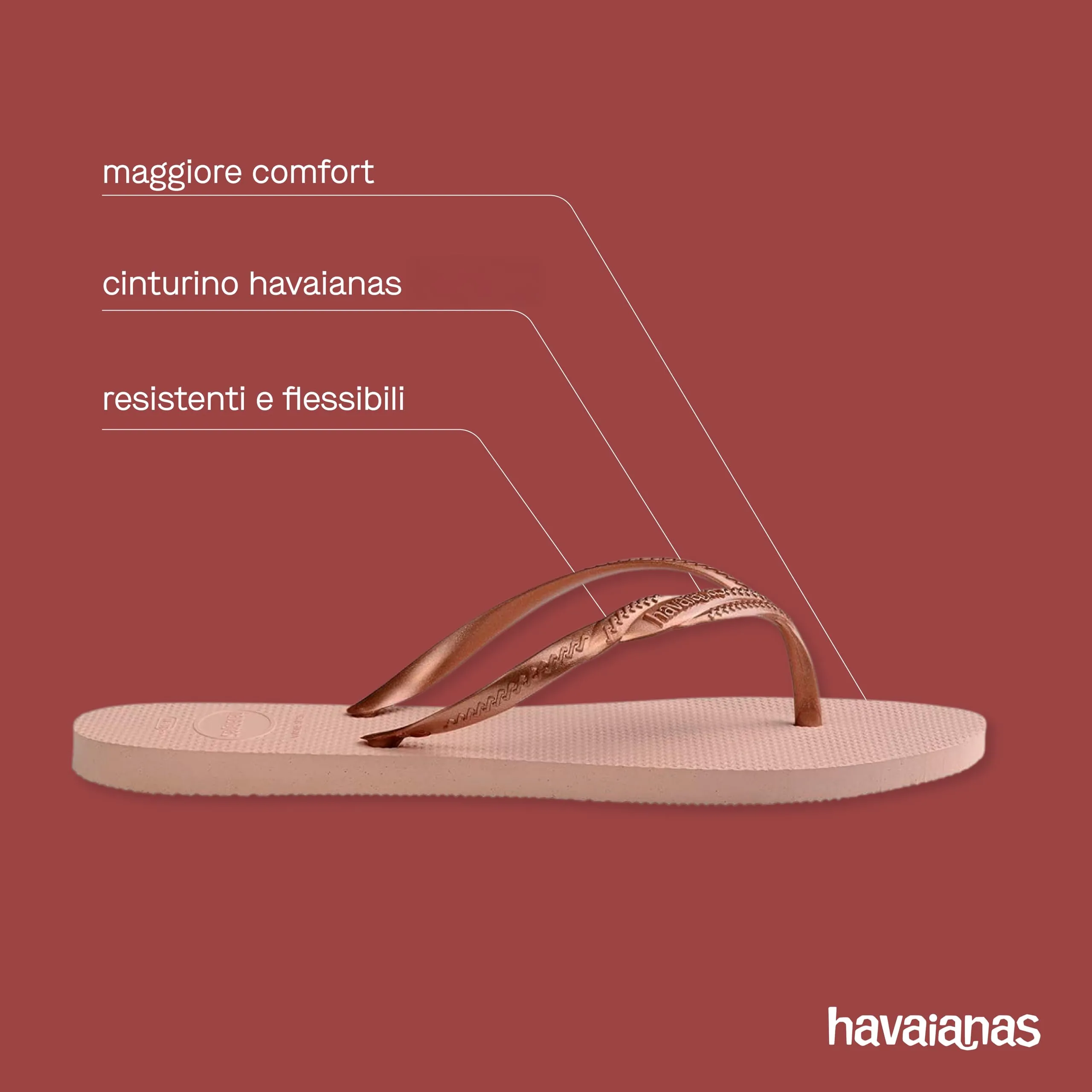 Havaianas Infradito Donna Cinturini Metallici Incrocio Laterale - immagine 4