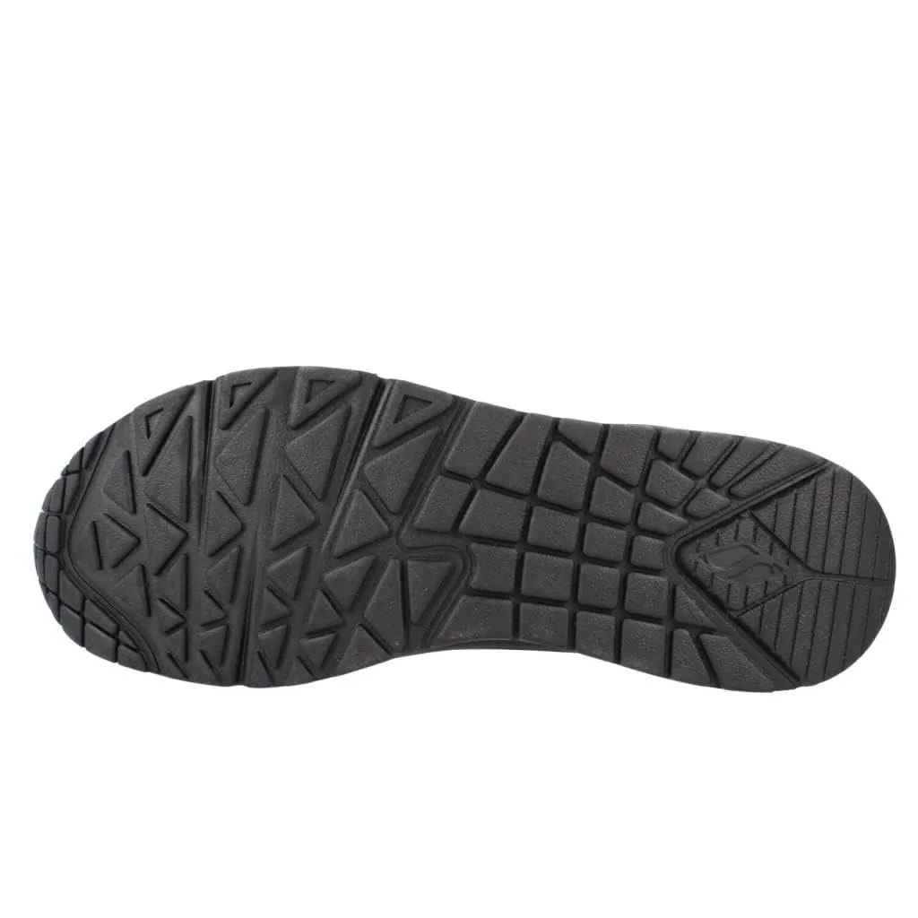 Skechers Donna Uno Shimmer Away Trainers - Black Durabuck, Rose Gold Duraleather/Mesh Tr, 41 EU - immagine 7