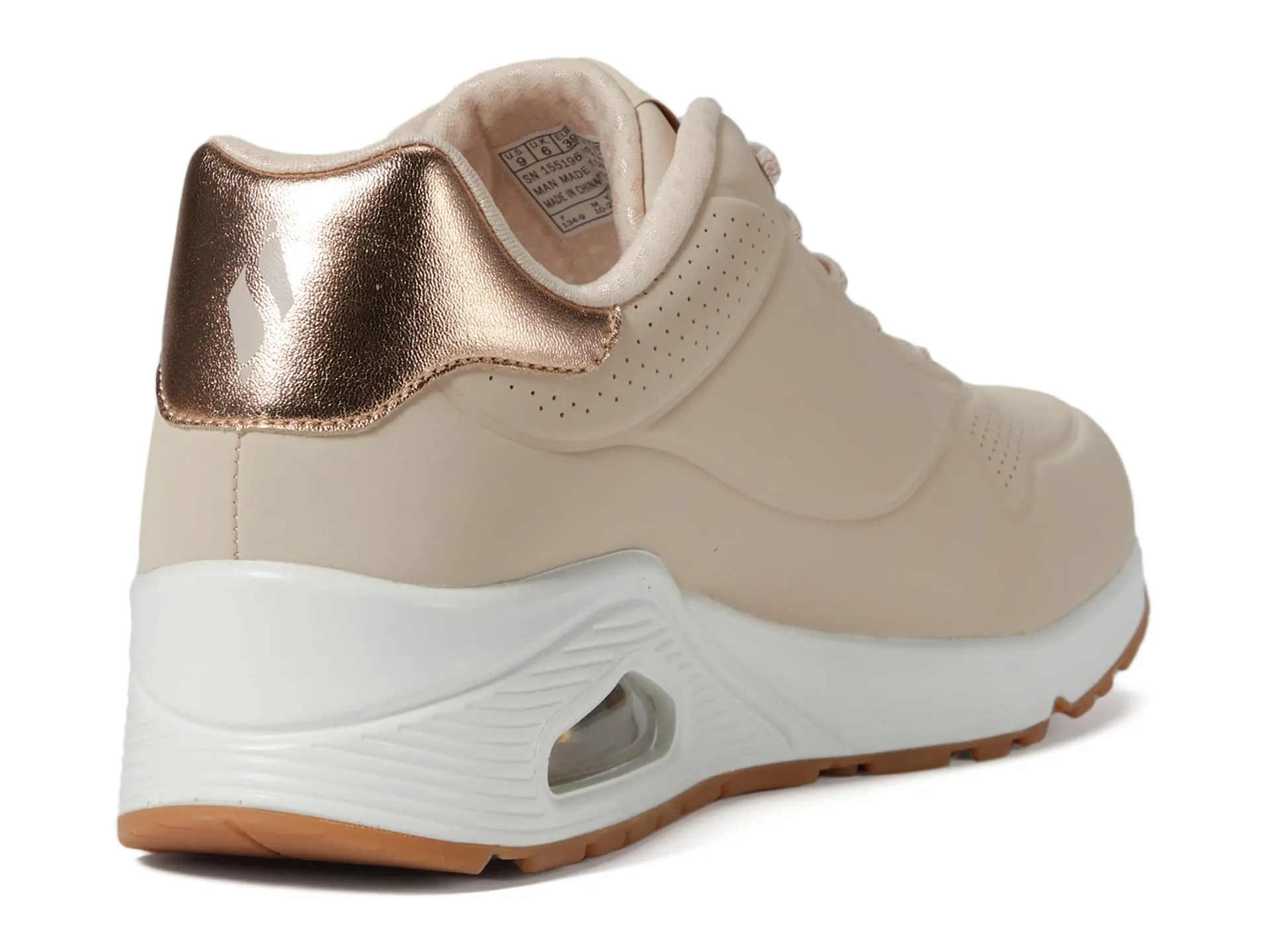 Skechers Uno Shimmer Away Sneaker Donna, Natural, 35.5 EU - immagine 6