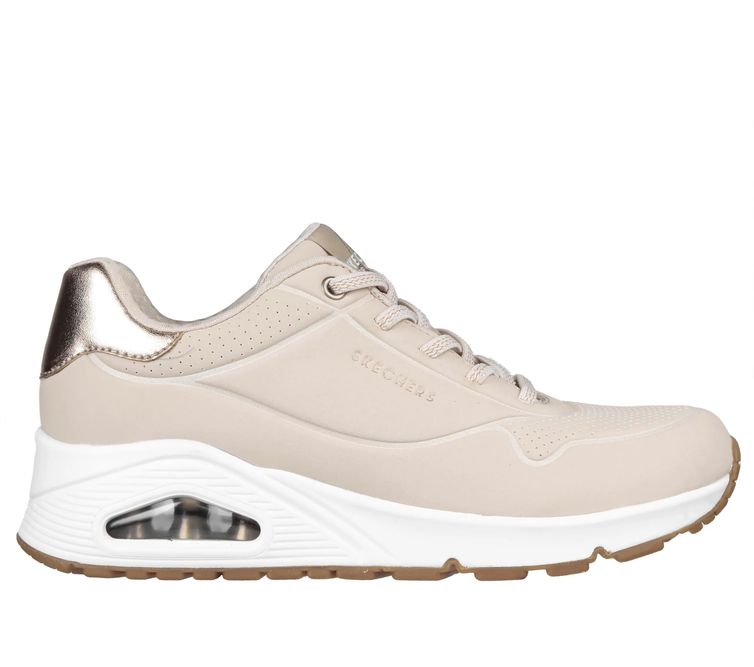 Skechers Uno Shimmer Away Sneaker Donna, Natural, 36 EU - immagine 7