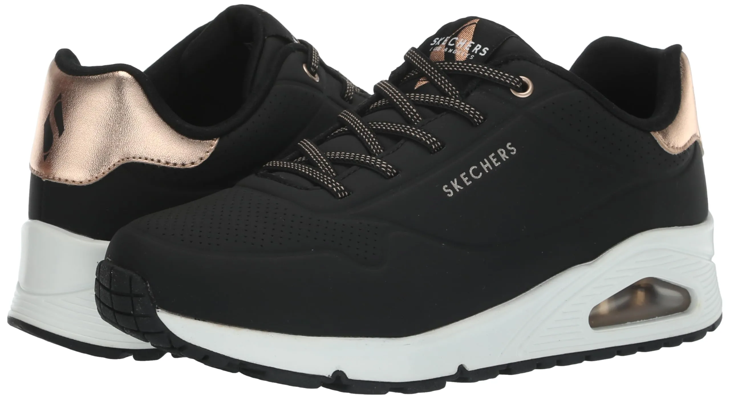 Skechers Uno Shimmer Away Scarpe da Ginnastica Donna Nero 38 EU Larga - immagine 7