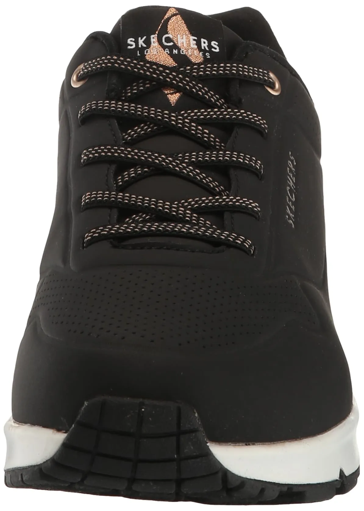 Skechers Uno Shimmer Away Scarpe da Ginnastica Donna, Nero, 37.5 EU Larga - immagine 2