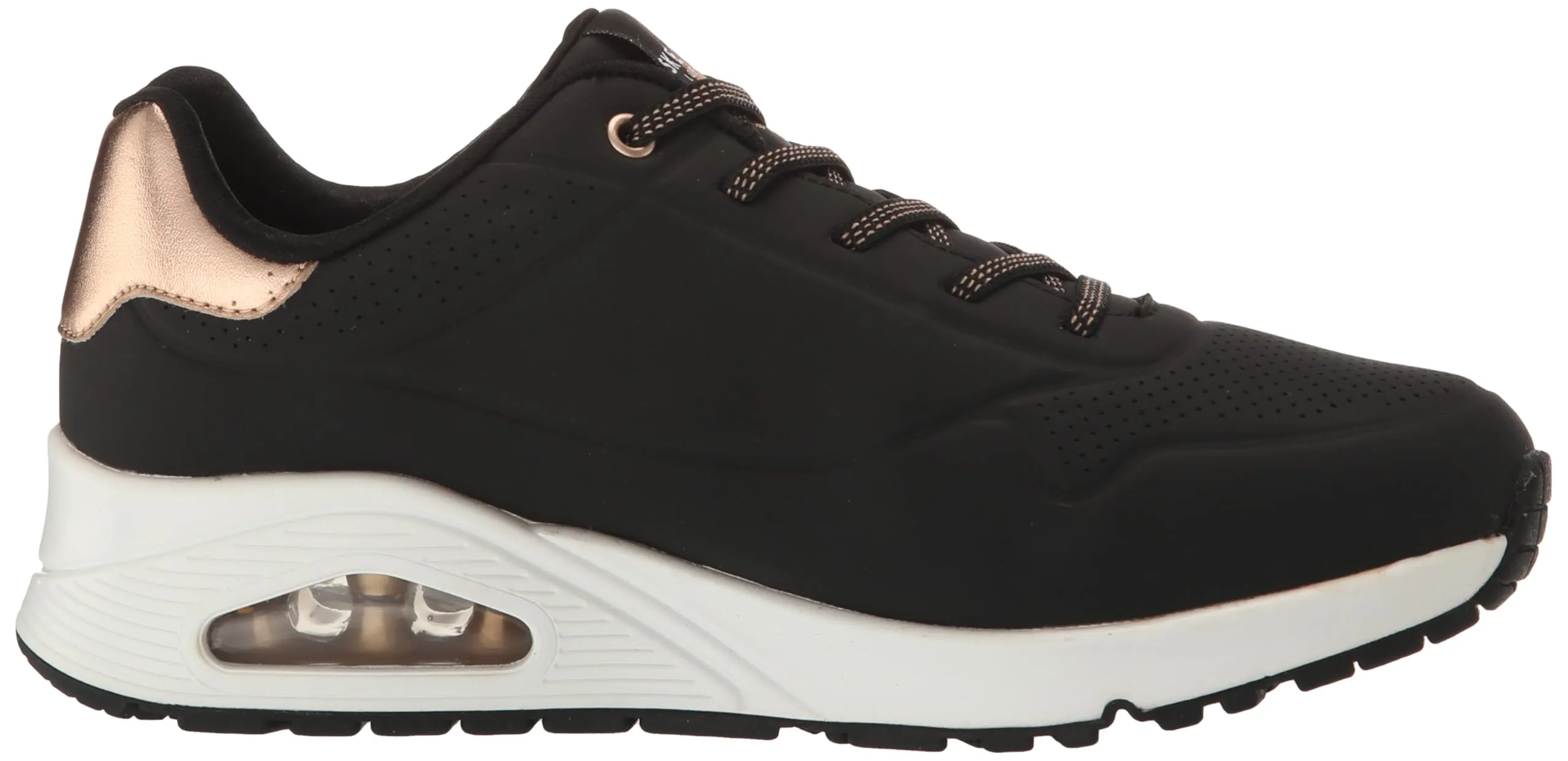 Skechers Uno Shimmer Away Scarpe da Ginnastica Donna, Nero, 40 EU Larga - immagine 5