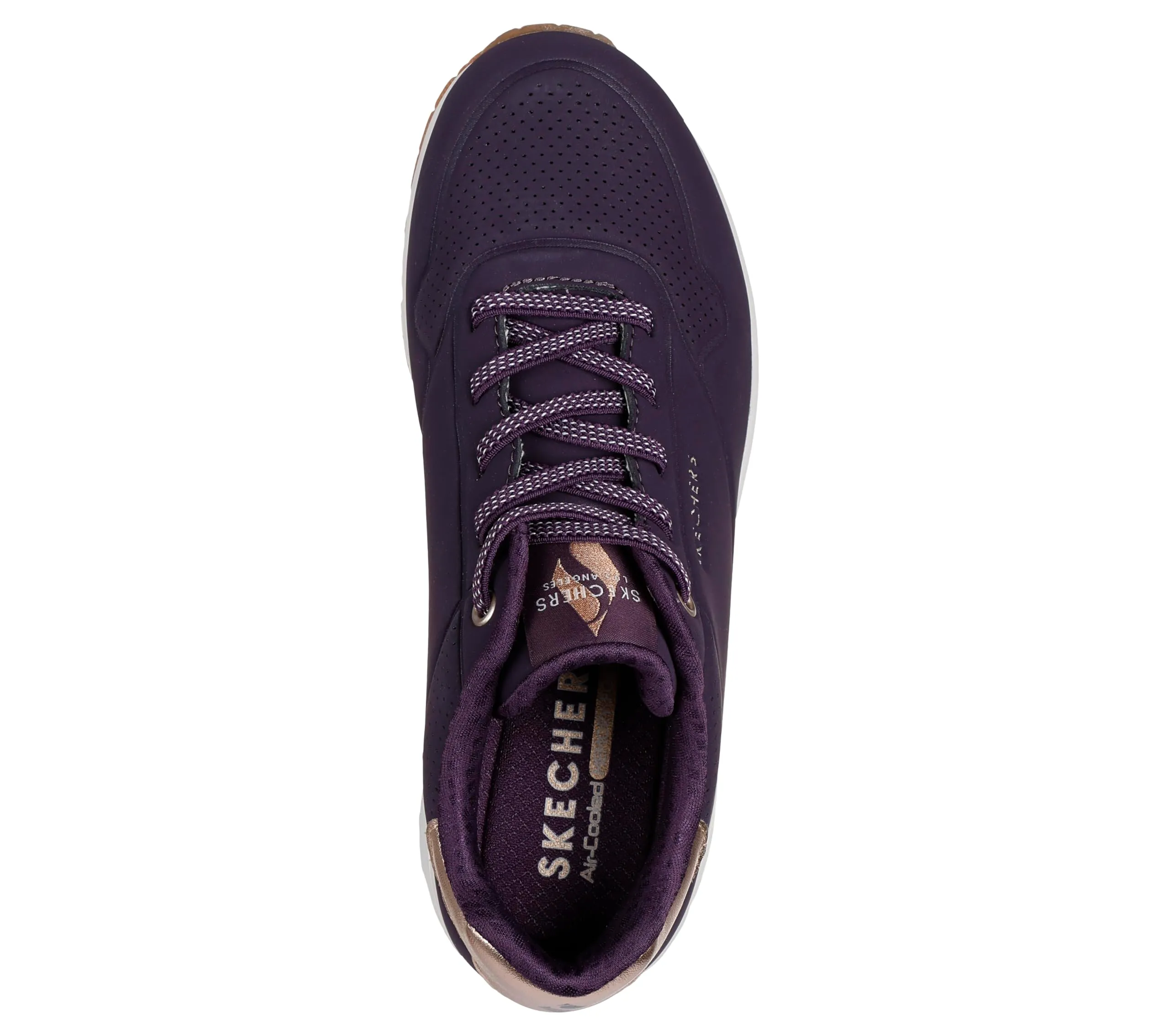 Skechers Women's Uno-Shimmer Away Sneaker, Viola, 40 EU - immagine 4