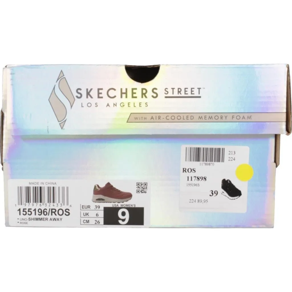 Skechers Uno-Shimmer Away Sneaker da donna, Fucsia, 41 EU - immagine 8