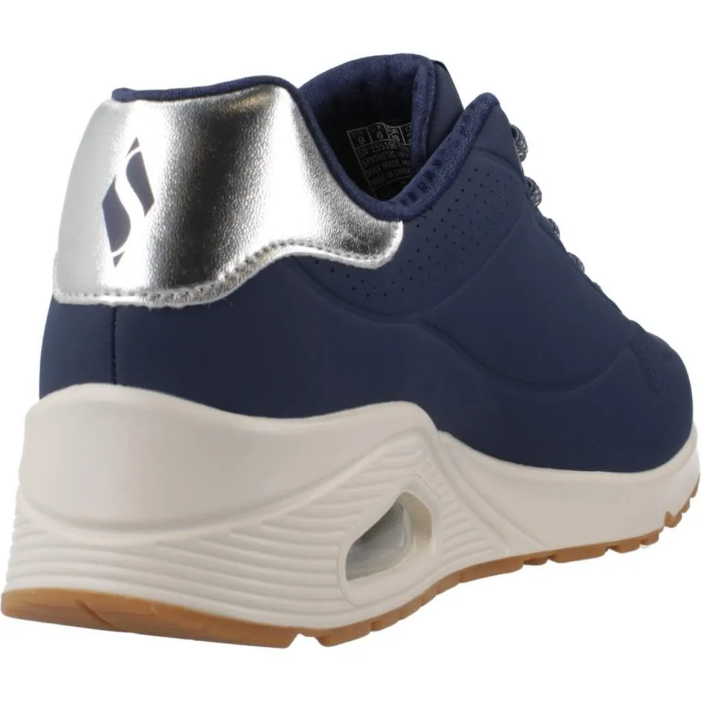 Skechers Uno Shimmer Away Scarpe da Ginnastica Donna, Marina Militare, 41 EU - immagine 3
