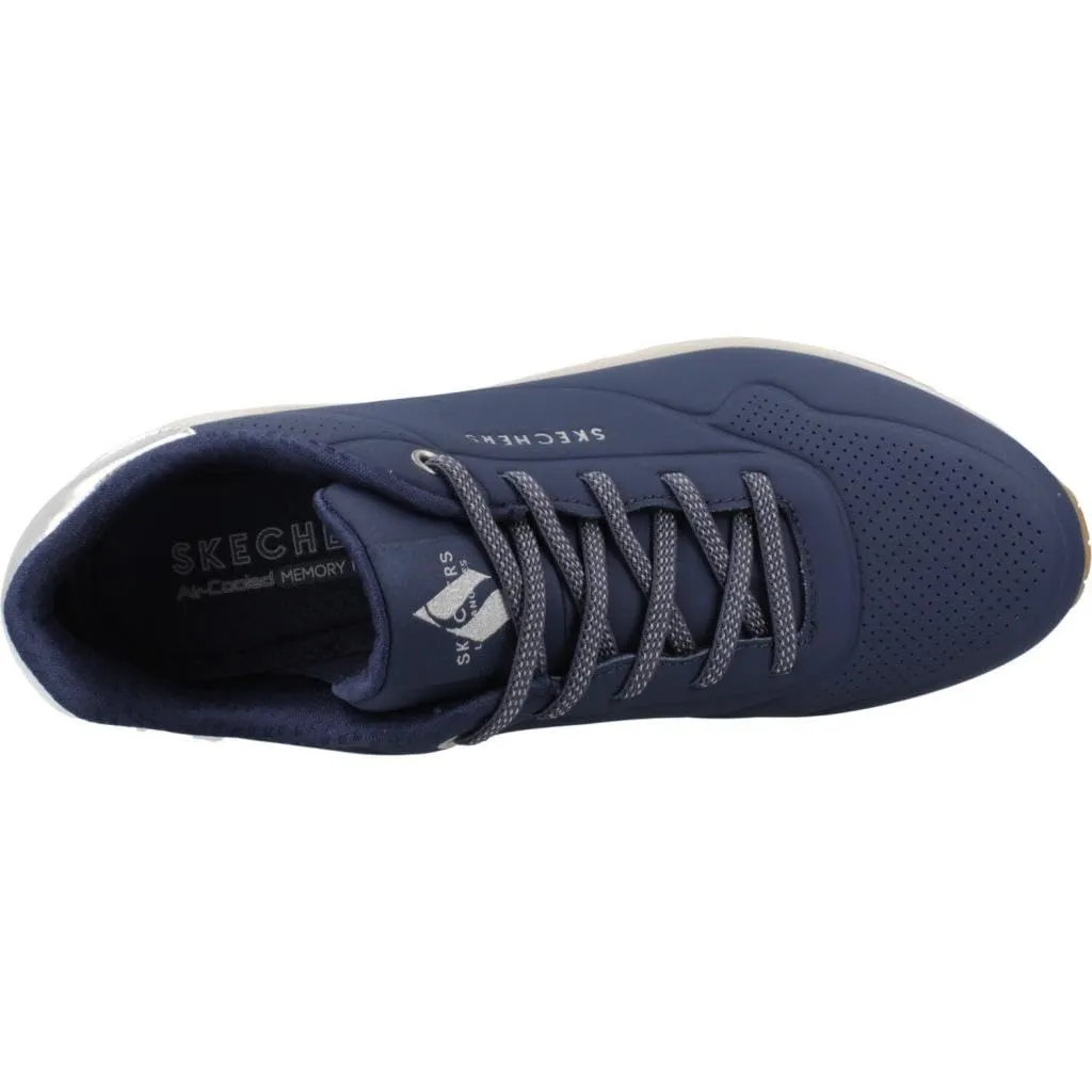Skechers Uno Shimmer Away - Scarpe da ginnastica da donna, Blu navy - immagine 7