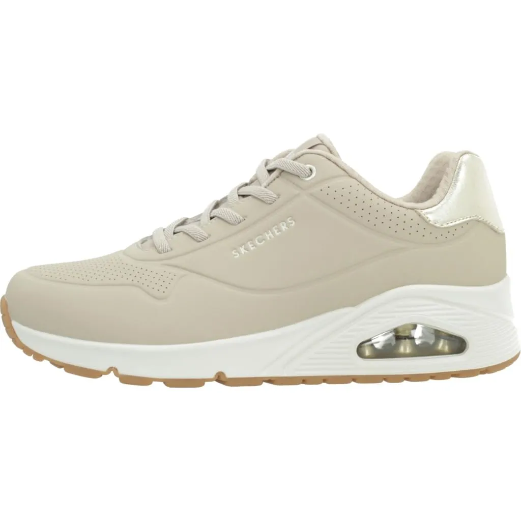 Skechers Uno-Shimmer Away Sneaker da donna, Nude, 35.5 EU - immagine 2