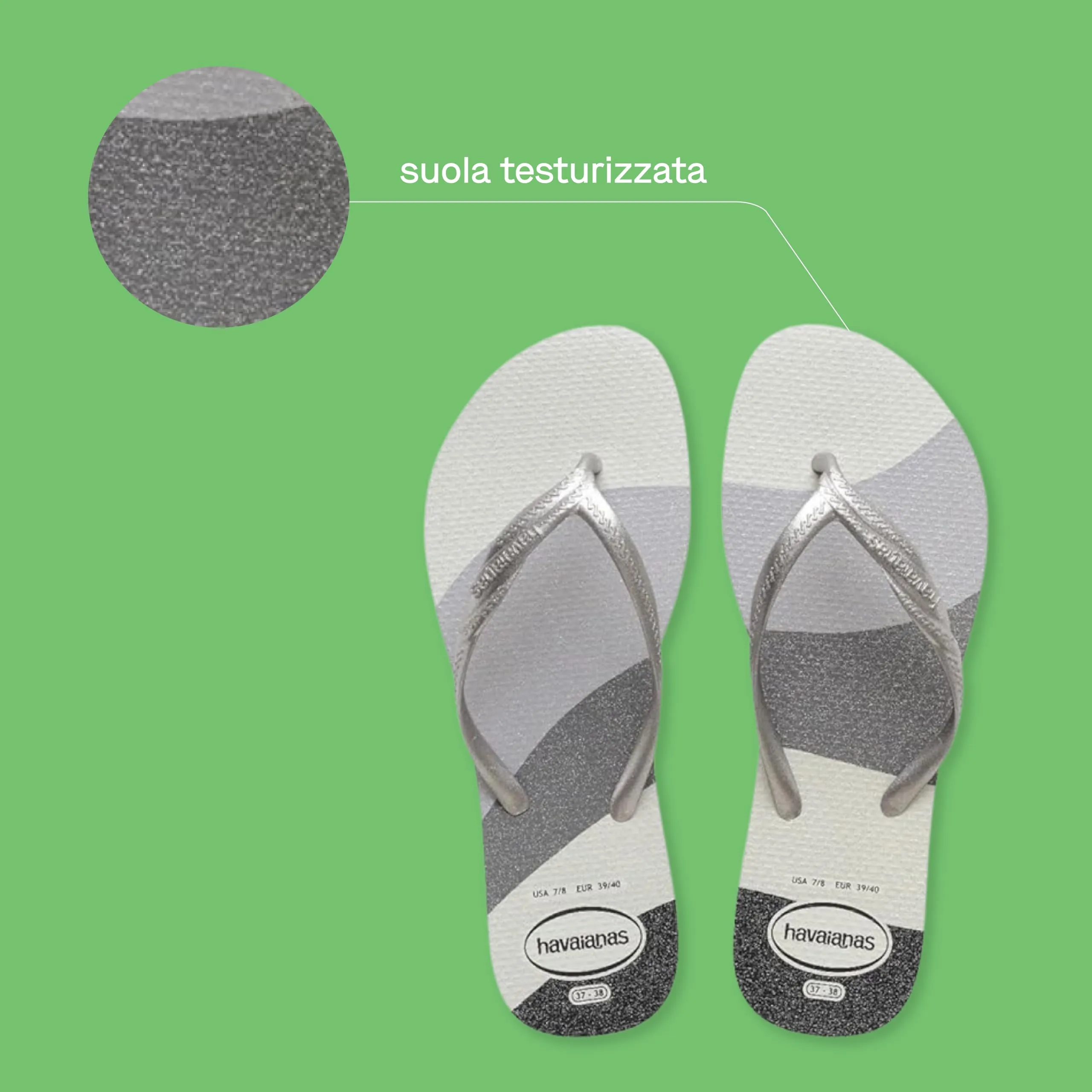 Havaianas Women Fantasia Gloss White/Silver, 35/36 - immagine 3