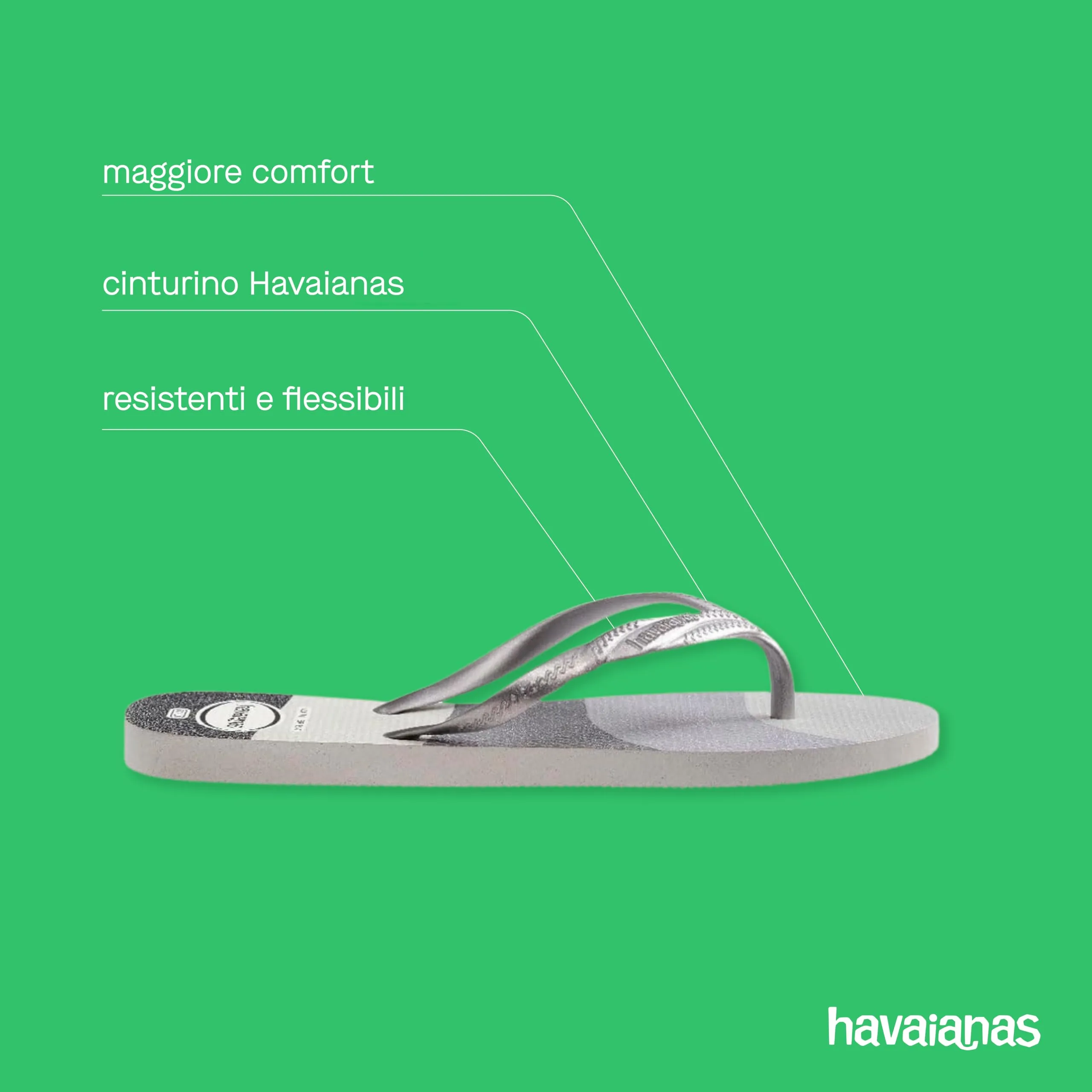 Havaianas Women Fantasia Gloss White/Silver, 35/36 - immagine 4