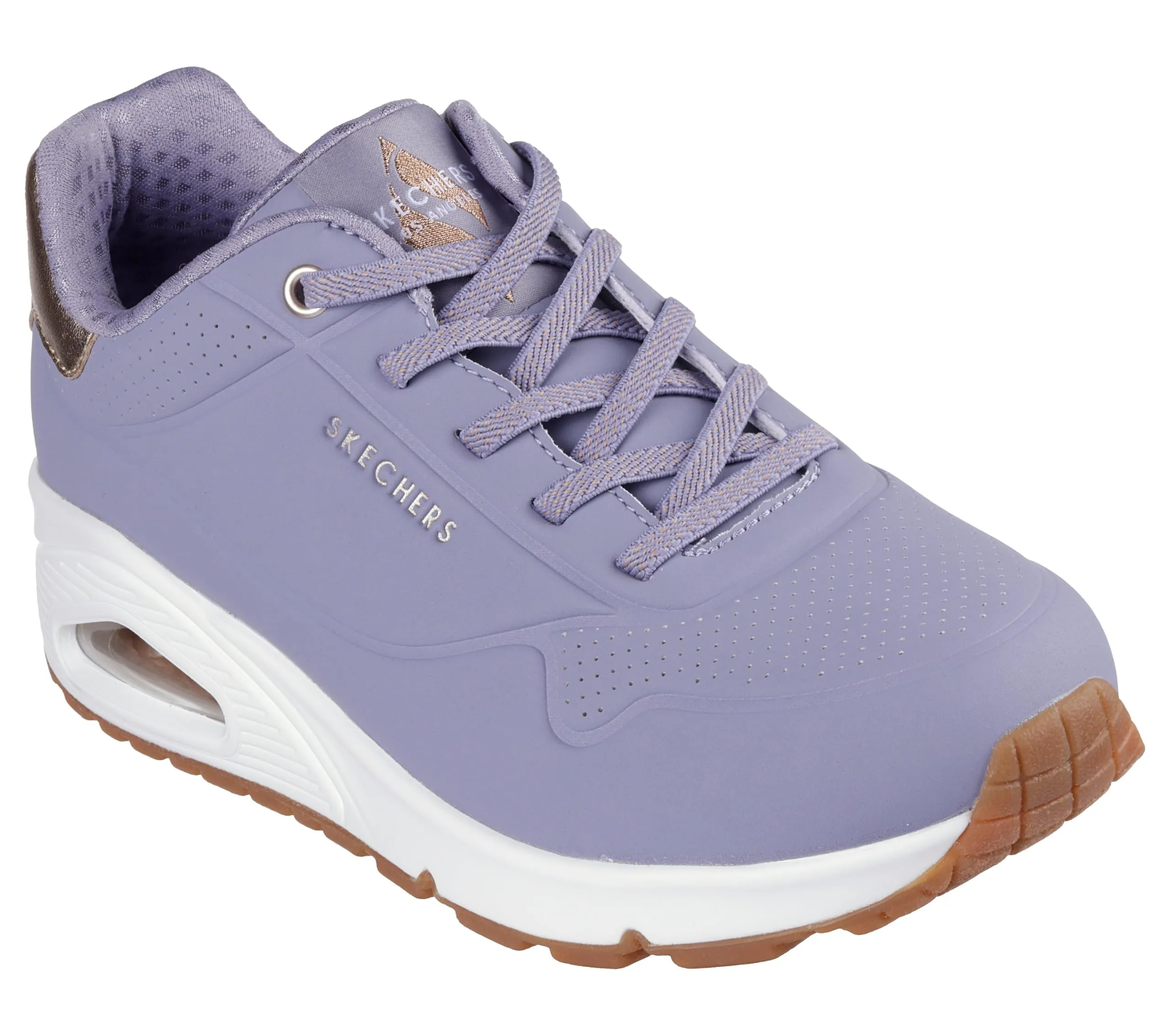 Skechers Uno Shimmer Away Scarpe da Ginnastica Donna, Viola, 38.5 EU - immagine 5