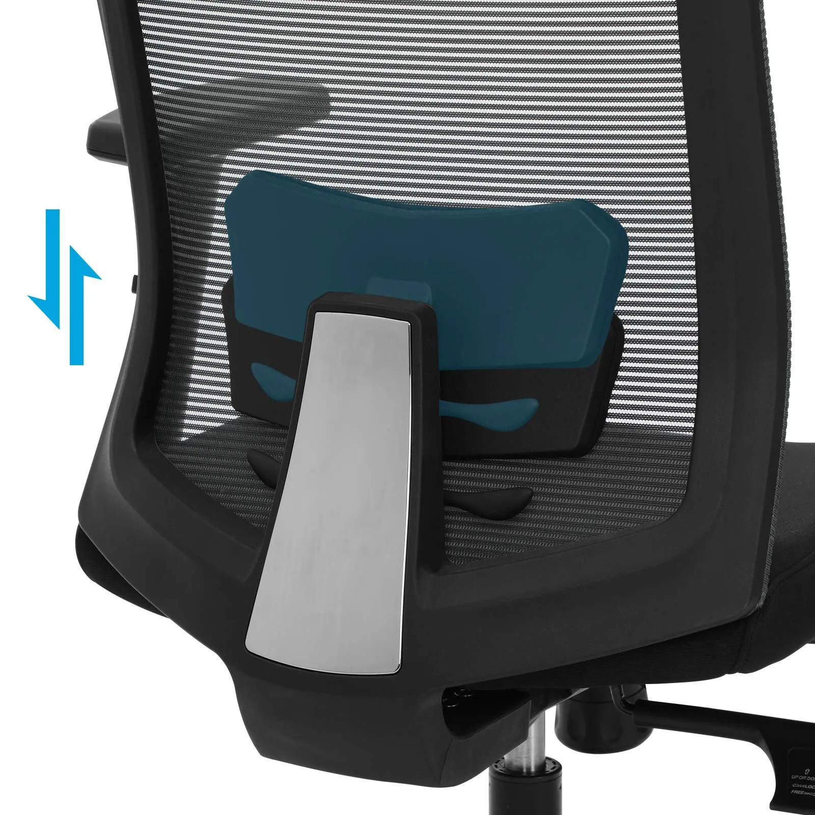 SONGMICS Sedia da Ufficio Ergonomica in Rete con Supporto Lombare, OBN55BG - immagine 5