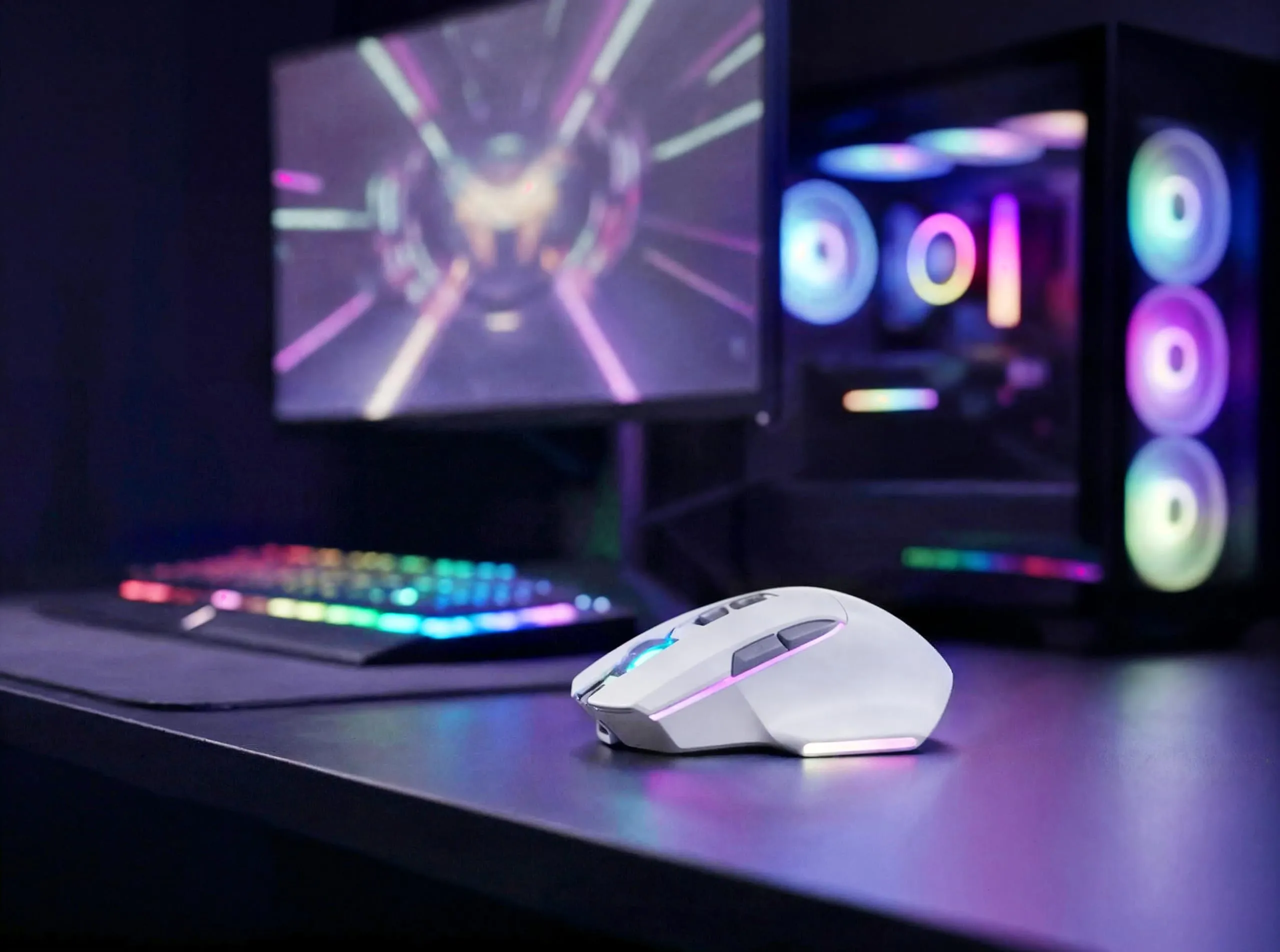 Mars Gaming MMW-VECTOR Wireless Tri-mode Gaming Mouse, Bluetooth 5.4, 2.4G, USB-C, 12000 DPI, Huano Switches, RGB Chroma, White - immagine 10