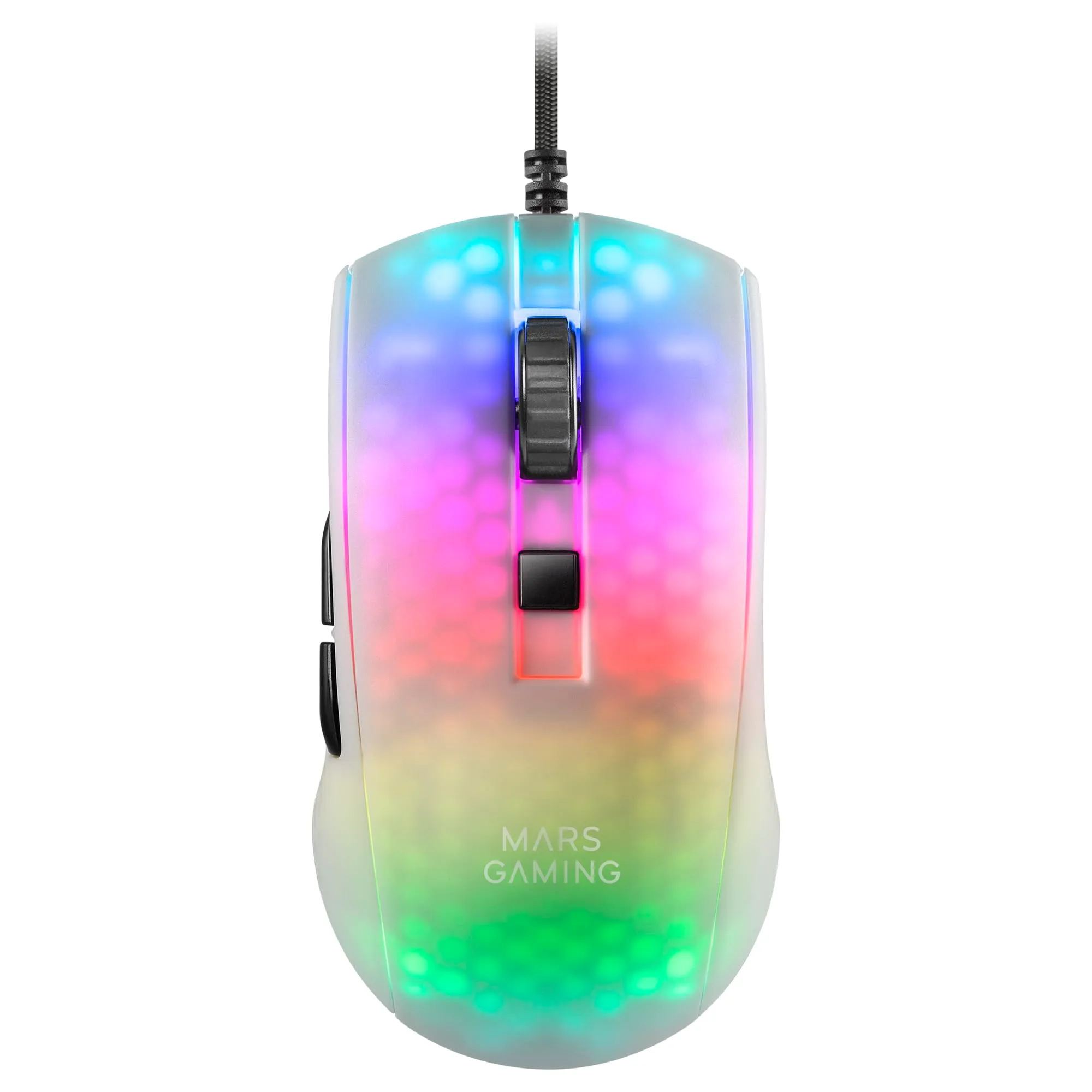 Mars Gaming MMR RGB Chroma Gaming Mouse, Ultra-lightweight 58g, 12800 DPI, Huano Mechanical Switches, White - immagine 1