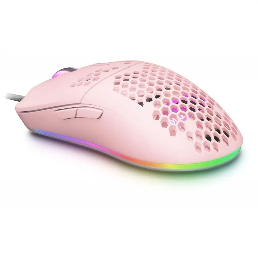 Mars Gaming MMAX Ultralight Gaming Mouse, 12400 DPI PixArt Sensor, RGB Chroma, 7 Programmable Buttons, Huano Switches, Pink - immagine 4