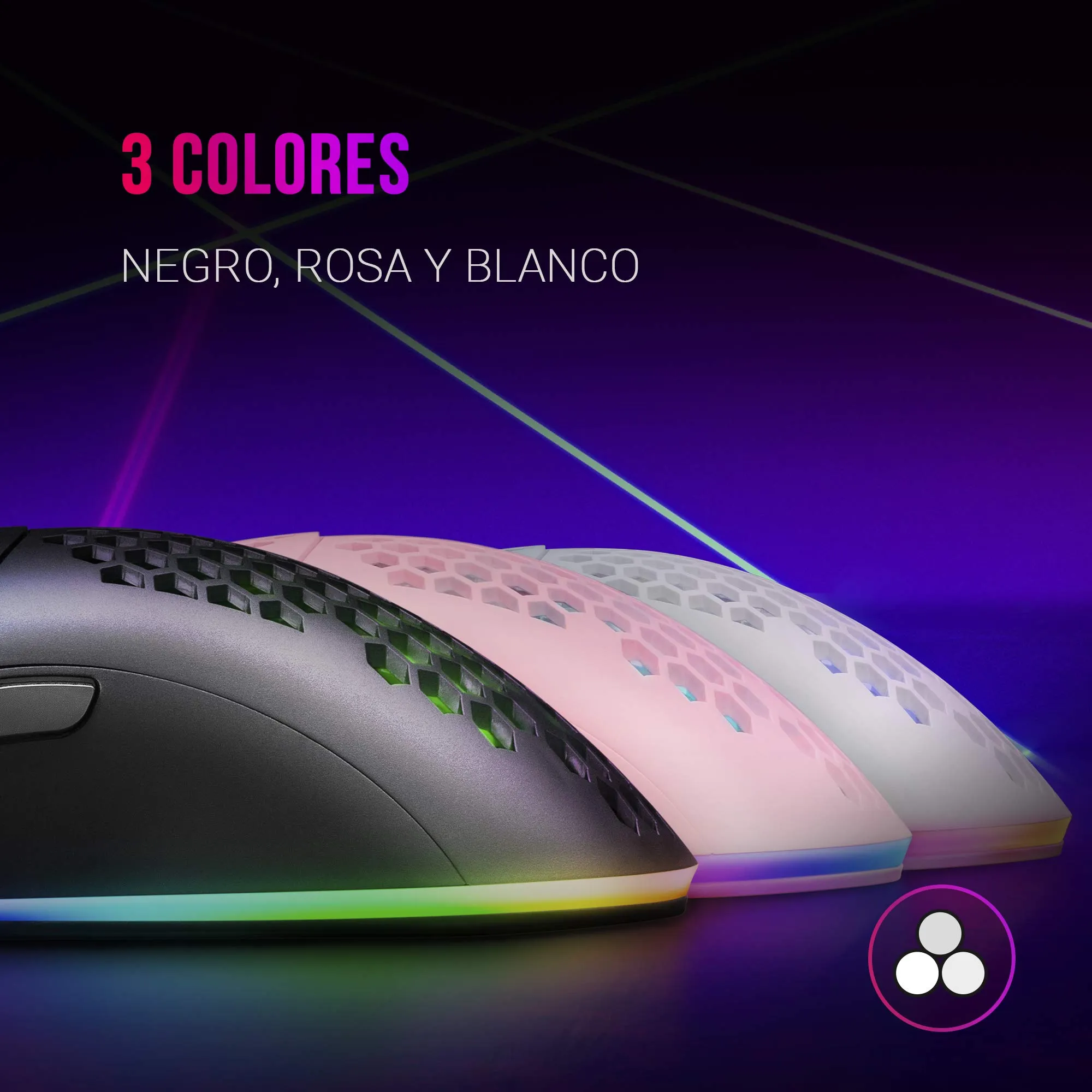 Mars Gaming MMAX Ultralight Gaming Mouse, 12400 DPI PixArt Sensor, RGB Chroma, 7 Programmable Buttons, Huano Switches, Pink - immagine 6