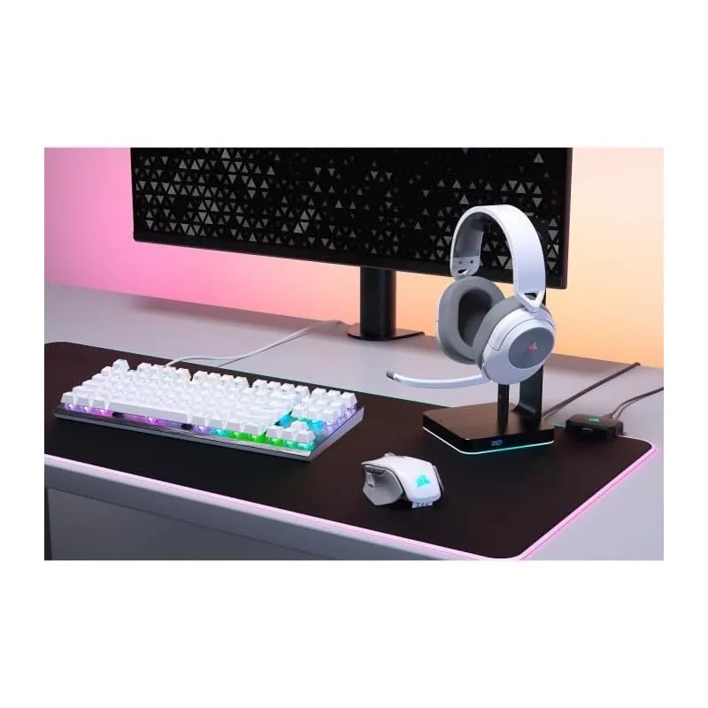 Corsair HS55 Wireless Cuffia Gaming con Microfono - Bianco - immagine 2