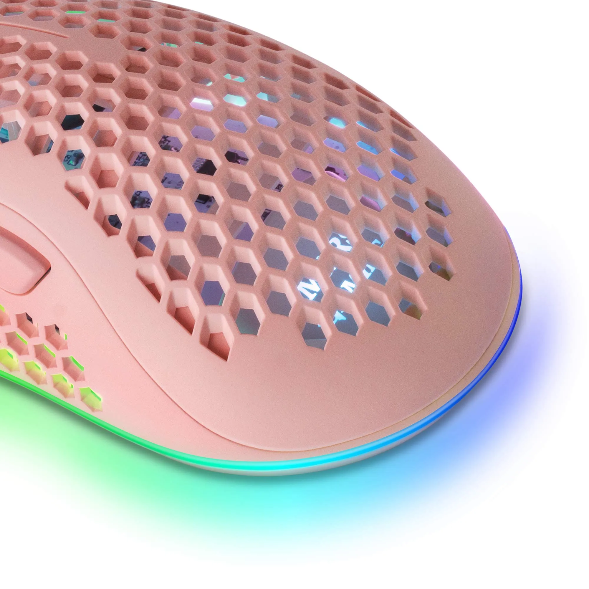 Mars Gaming MMEX Gaming Mouse, 32000 DPI, PixArt 3389PRO Sensor, Optical Switches, Hive Ultralight 75g, RGB Chroma, 7 Buttons, Pink - immagine 4