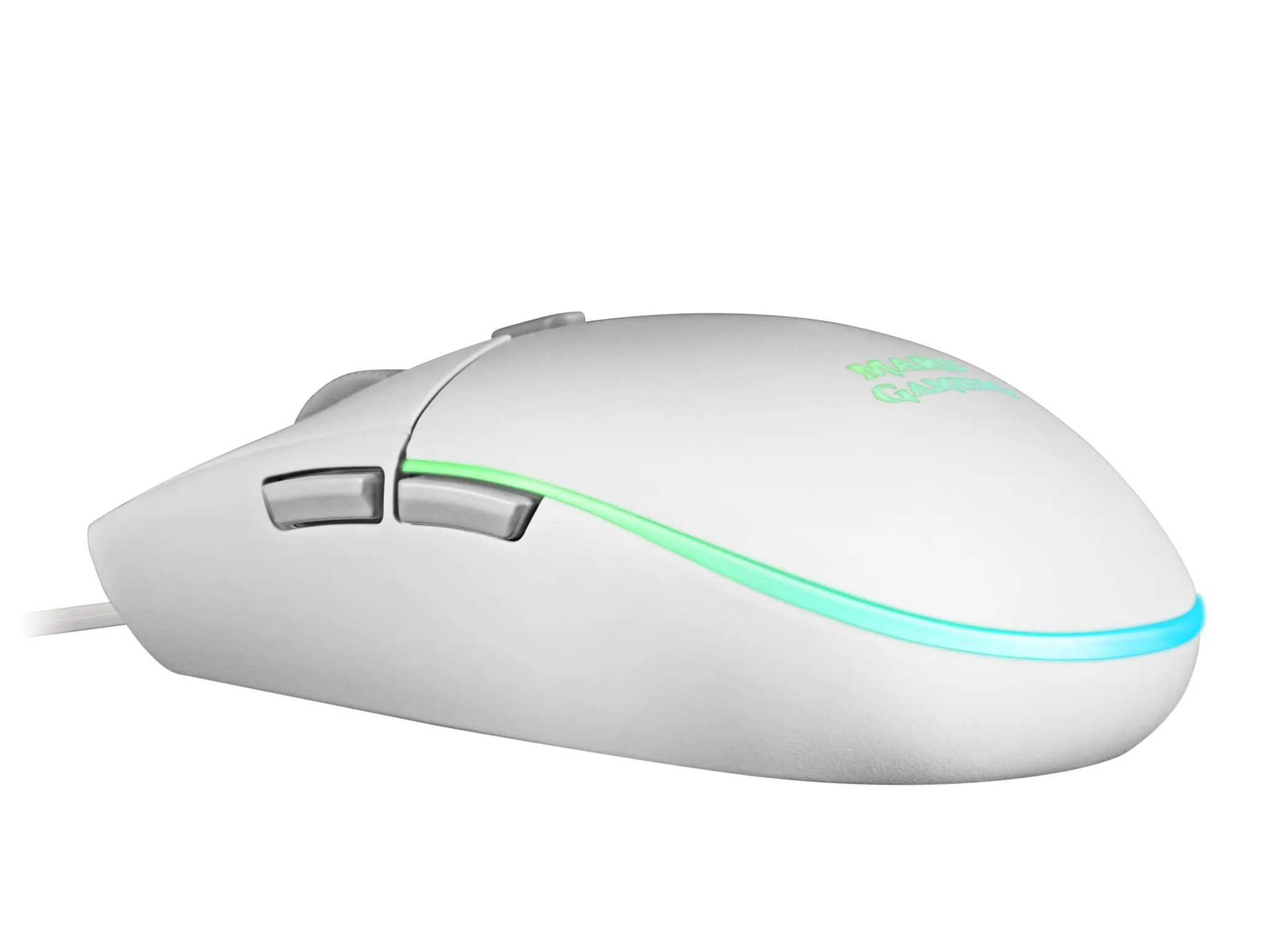 Mars Gaming MMG Mouse Gaming 3200 DPI RGB Flow Huano Mechanical Switches, Bianco - immagine 2