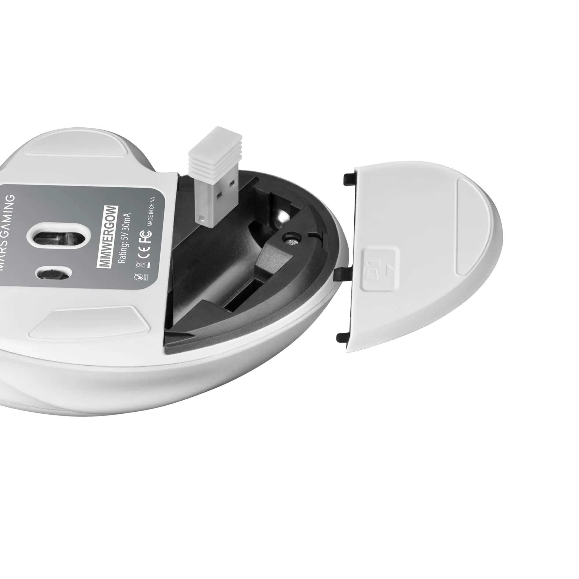 Mars Gaming MMWERGOW Mouse Ergonomico Senza Fili per PS4, PS5, Xbox, PC, Mac, Bianco - immagine 6