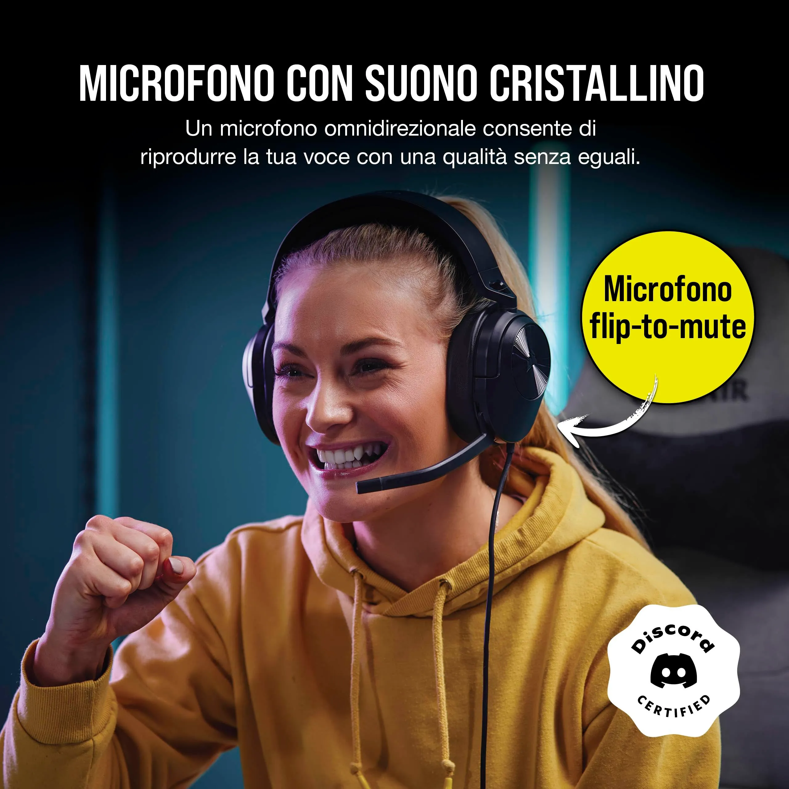 Corsair HS55 Surround Gaming Headset 7.1 Multiplatform - Carbonio - immagine 3