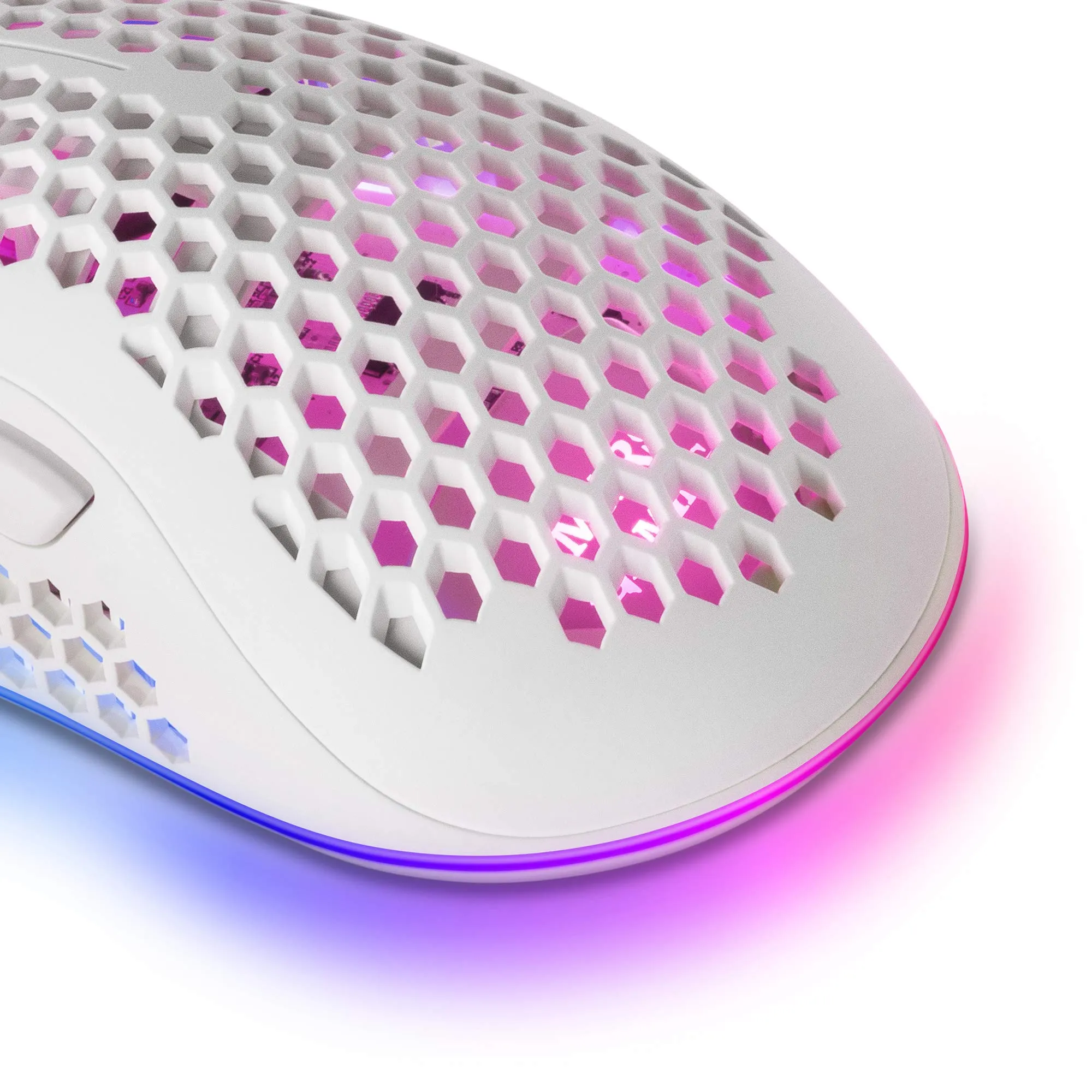 Mars Gaming MMEX Gaming Mouse, 32000 DPI PixArt 3389PRO Sensor, Optical Switches, Hive Ultralight 75g, RGB Chroma, 7 Buttons, White - immagine 4