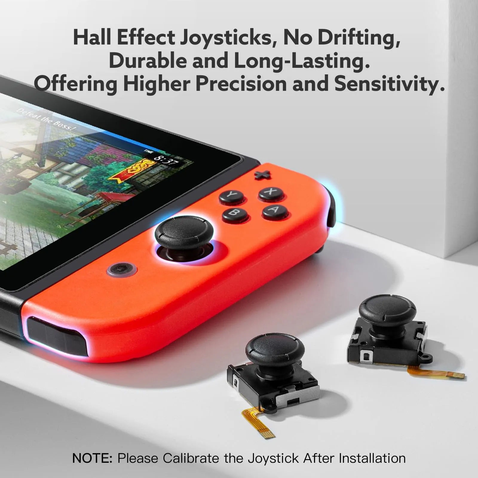 BRONAL Joystick di ricambio effetto Hall per Nintendo Switch Joy-Con, OLED e Lite - Kit di riparazione 30 in 1 - immagine 3