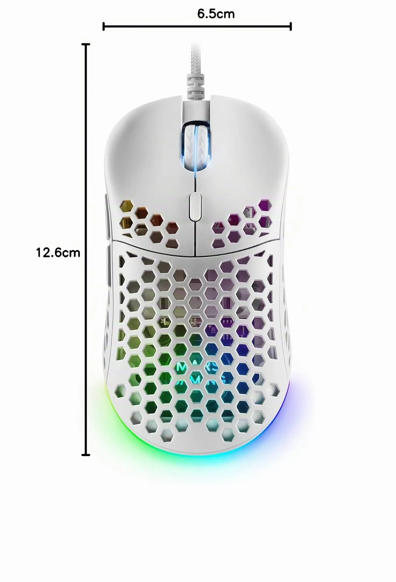 Mars Gaming MM55 Gaming Mouse RGB Chroma, 12800 DPI, Huano Mechanical Switches, Bianco - immagine 7