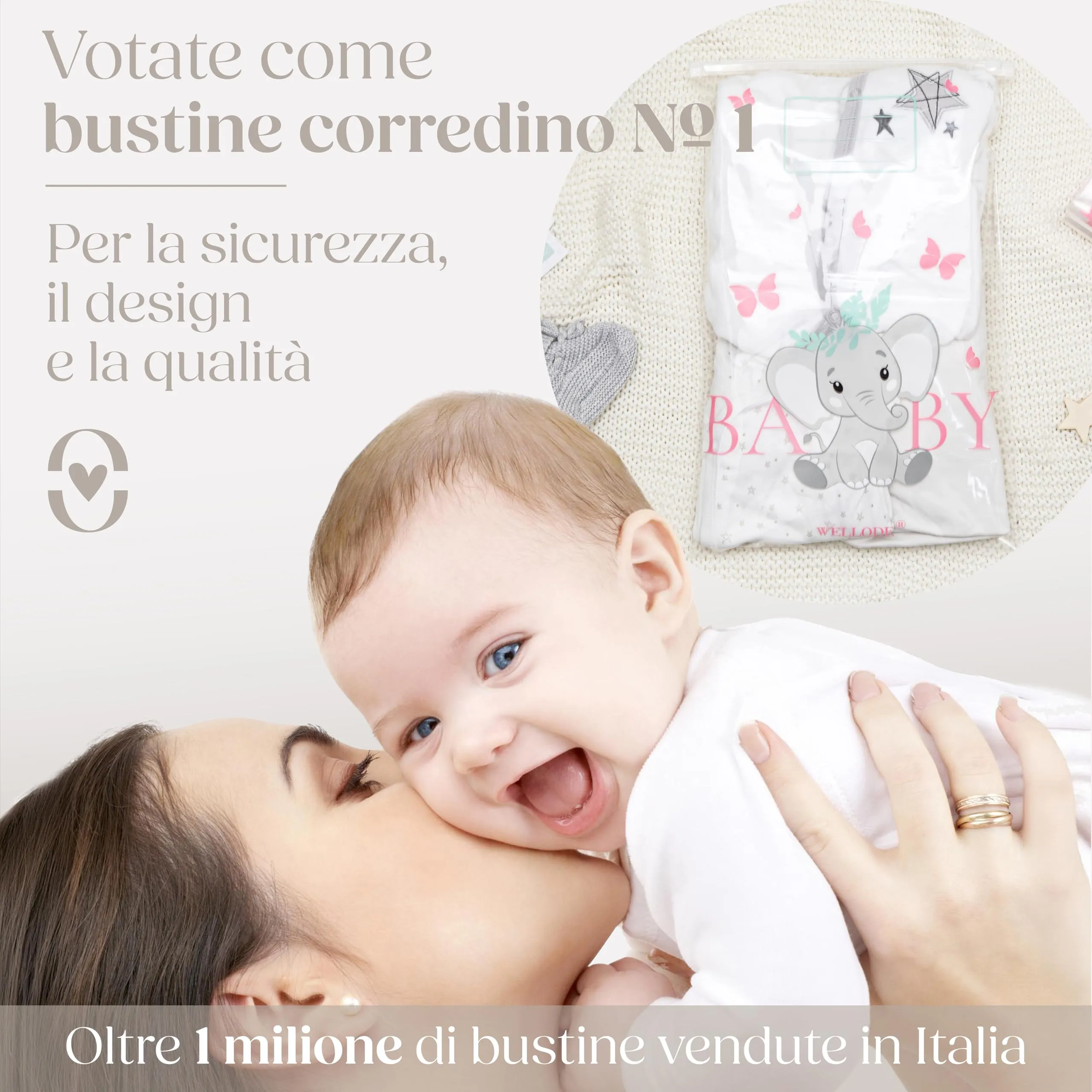 Wellode 8 Bustine Corredino Neonato Ospedale con Pennarello - immagine 2