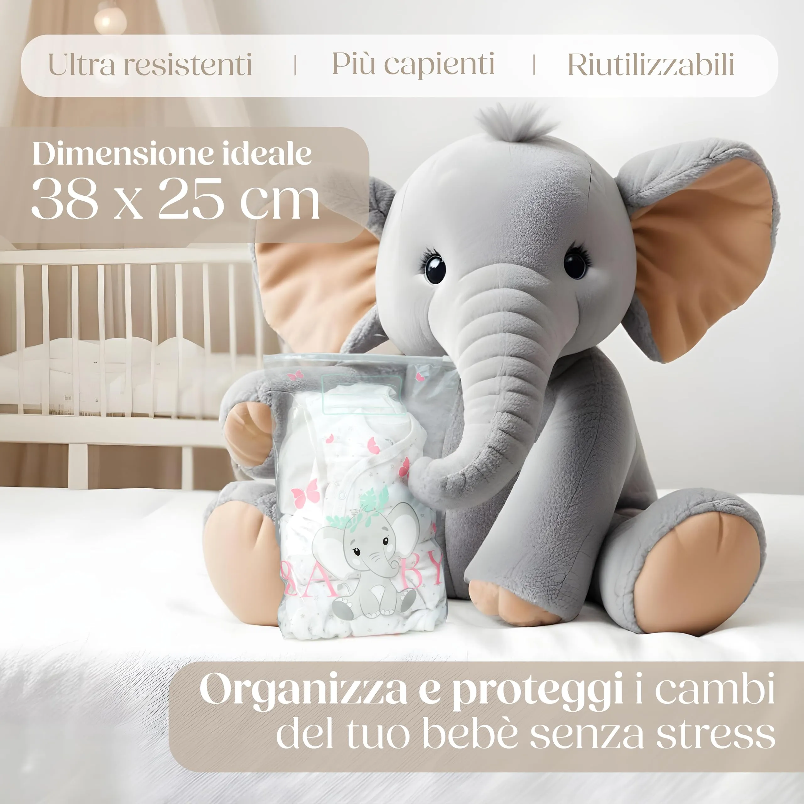 Wellode 8 Bustine Corredino Neonato Ospedale con Pennarello - immagine 3