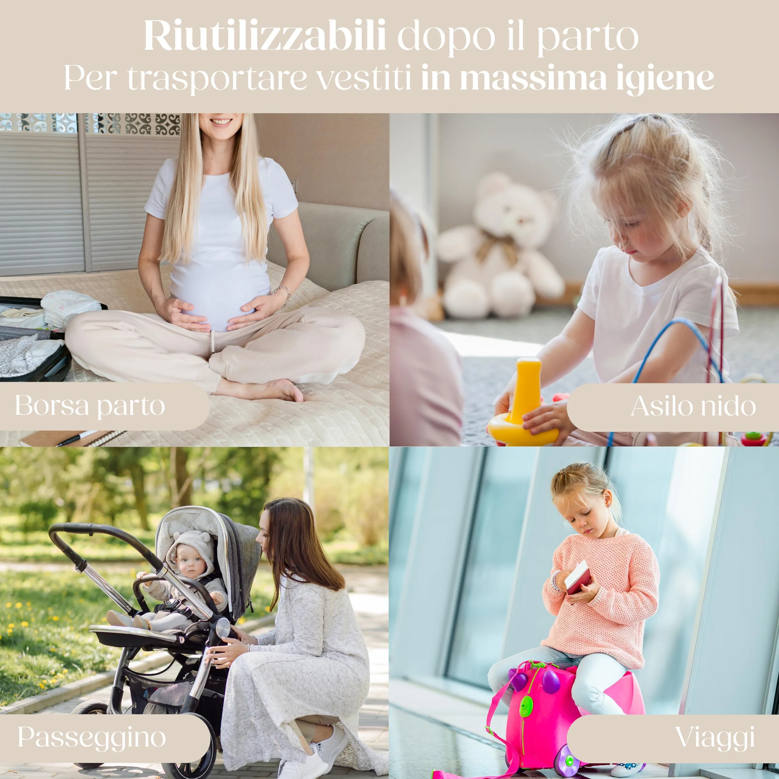 Wellode 8 Bustine Corredino Neonato Ospedale con Pennarello - immagine 6